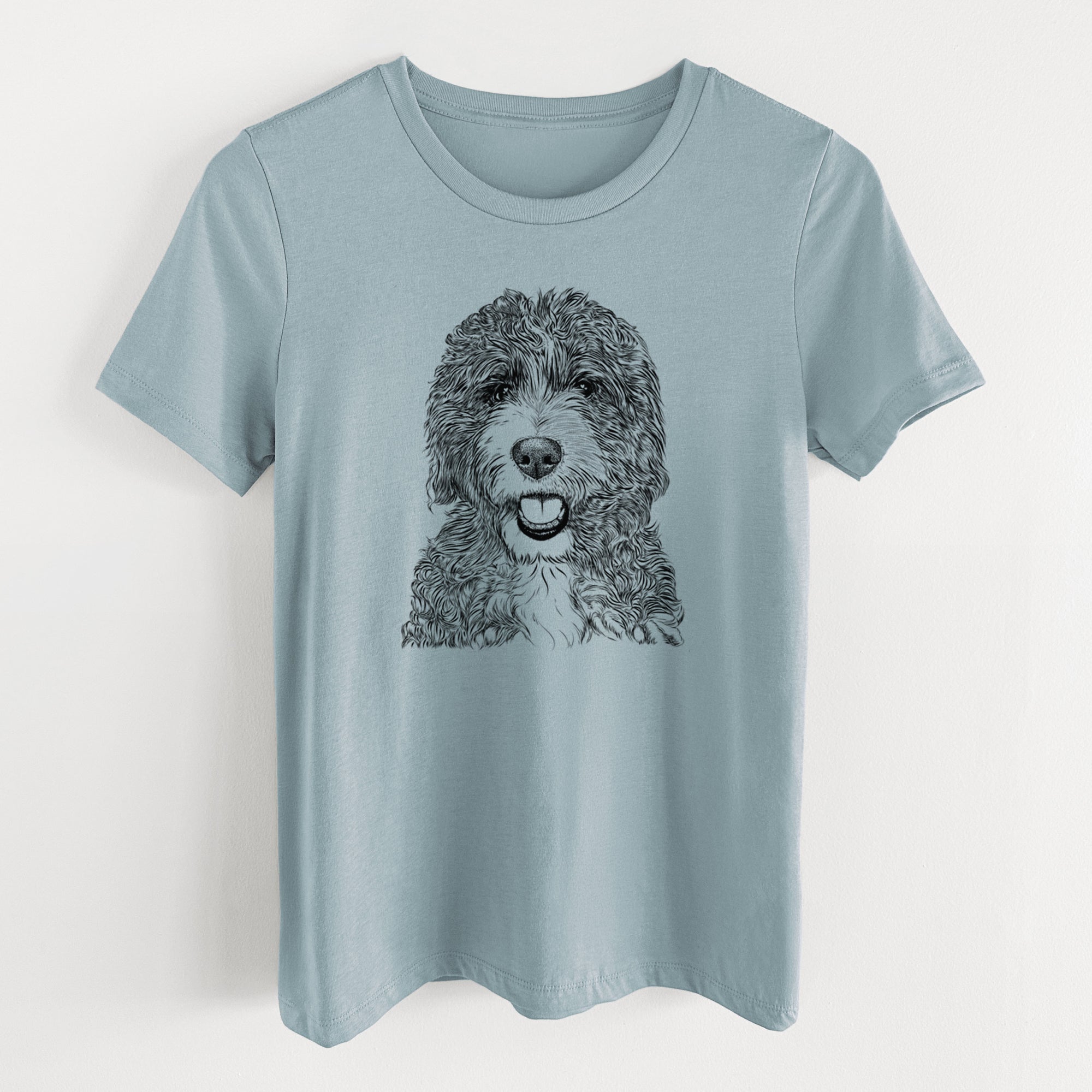 Bare Bash the Bernedoodle - Women's Lightweight Relaxed Fit 100% Cotton Crewneck