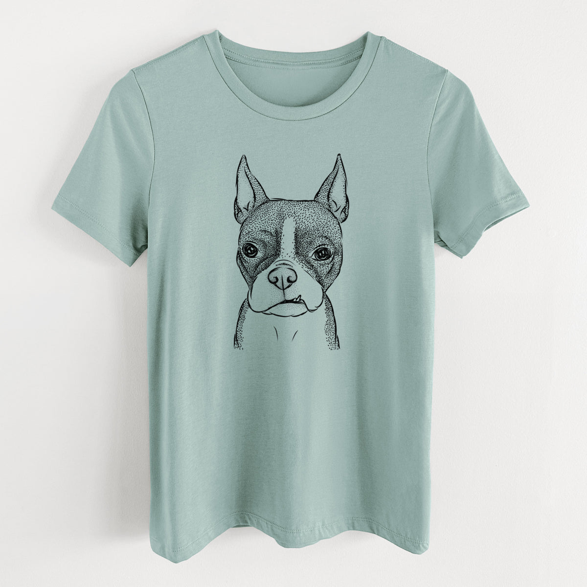 Bare Bean the Boston Terrier - Women's Lightweight Relaxed Fit 100% Cotton Crewneck