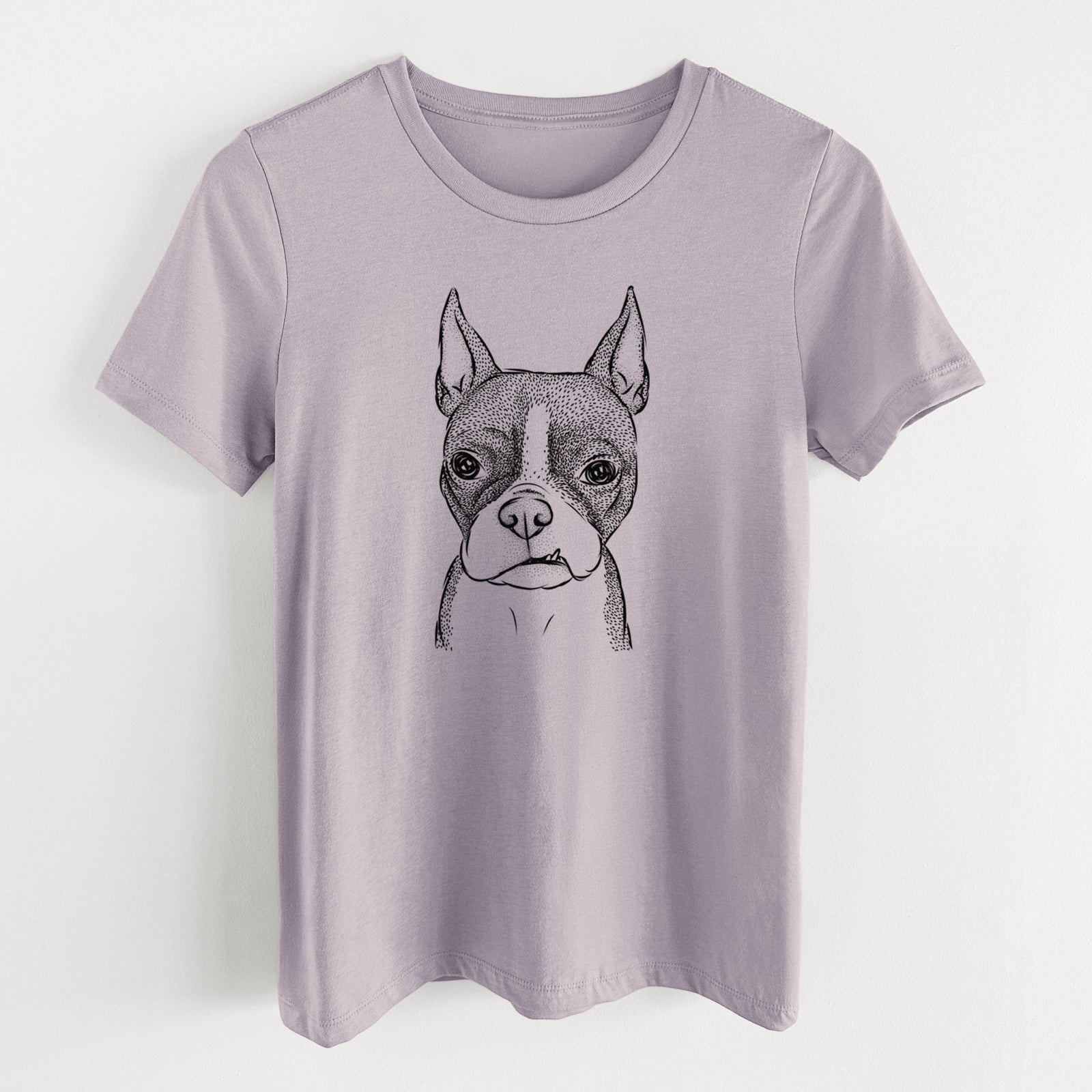 Bare Bean the Boston Terrier - Women's Lightweight Relaxed Fit 100% Cotton Crewneck