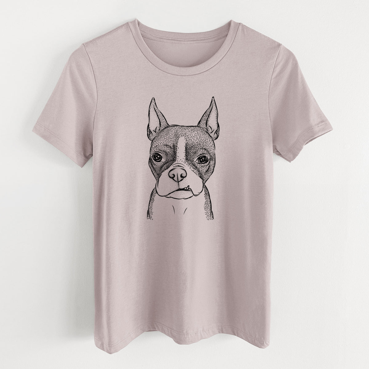 Bare Bean the Boston Terrier - Women's Lightweight Relaxed Fit 100% Cotton Crewneck