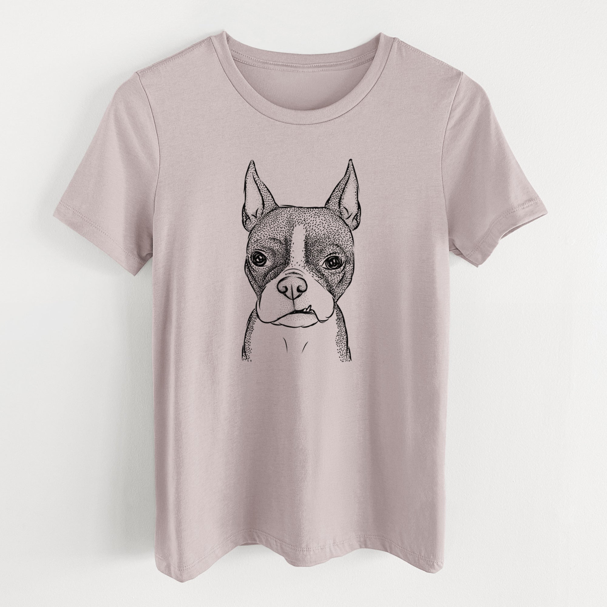 Bare Bean the Boston Terrier - Women's Lightweight Relaxed Fit 100% Cotton Crewneck