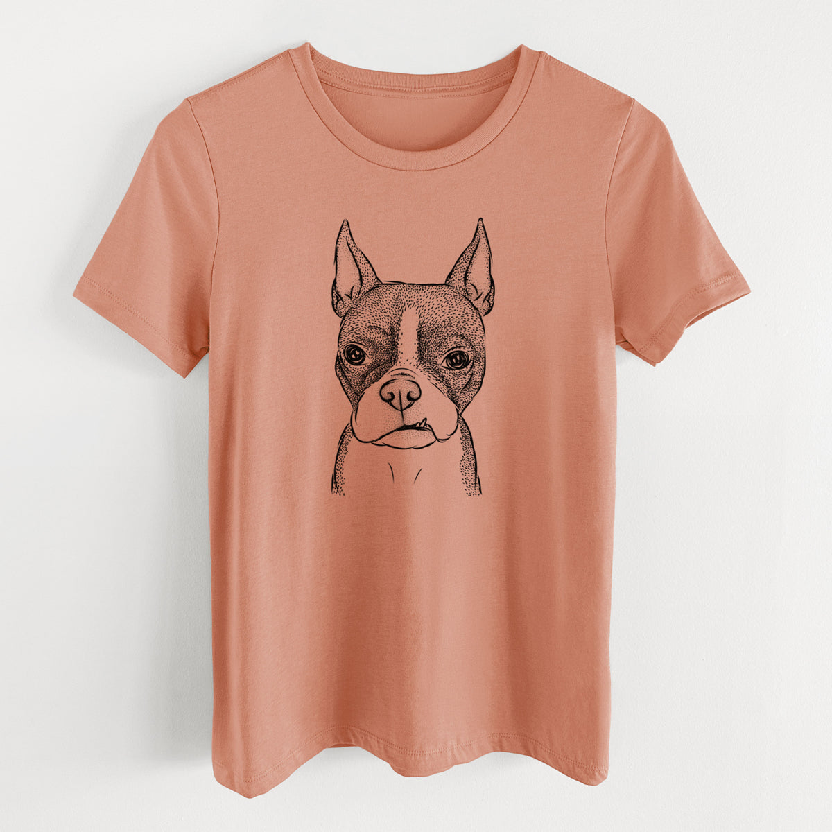 Bare Bean the Boston Terrier - Women's Lightweight Relaxed Fit 100% Cotton Crewneck