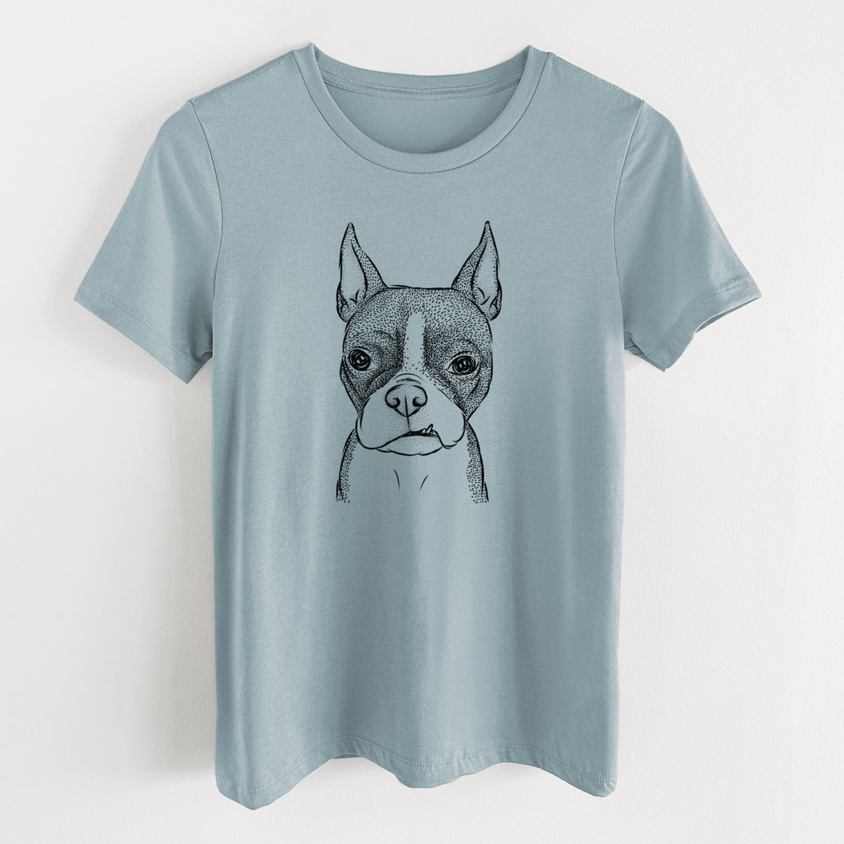 Bare Bean the Boston Terrier - Women's Lightweight Relaxed Fit 100% Cotton Crewneck