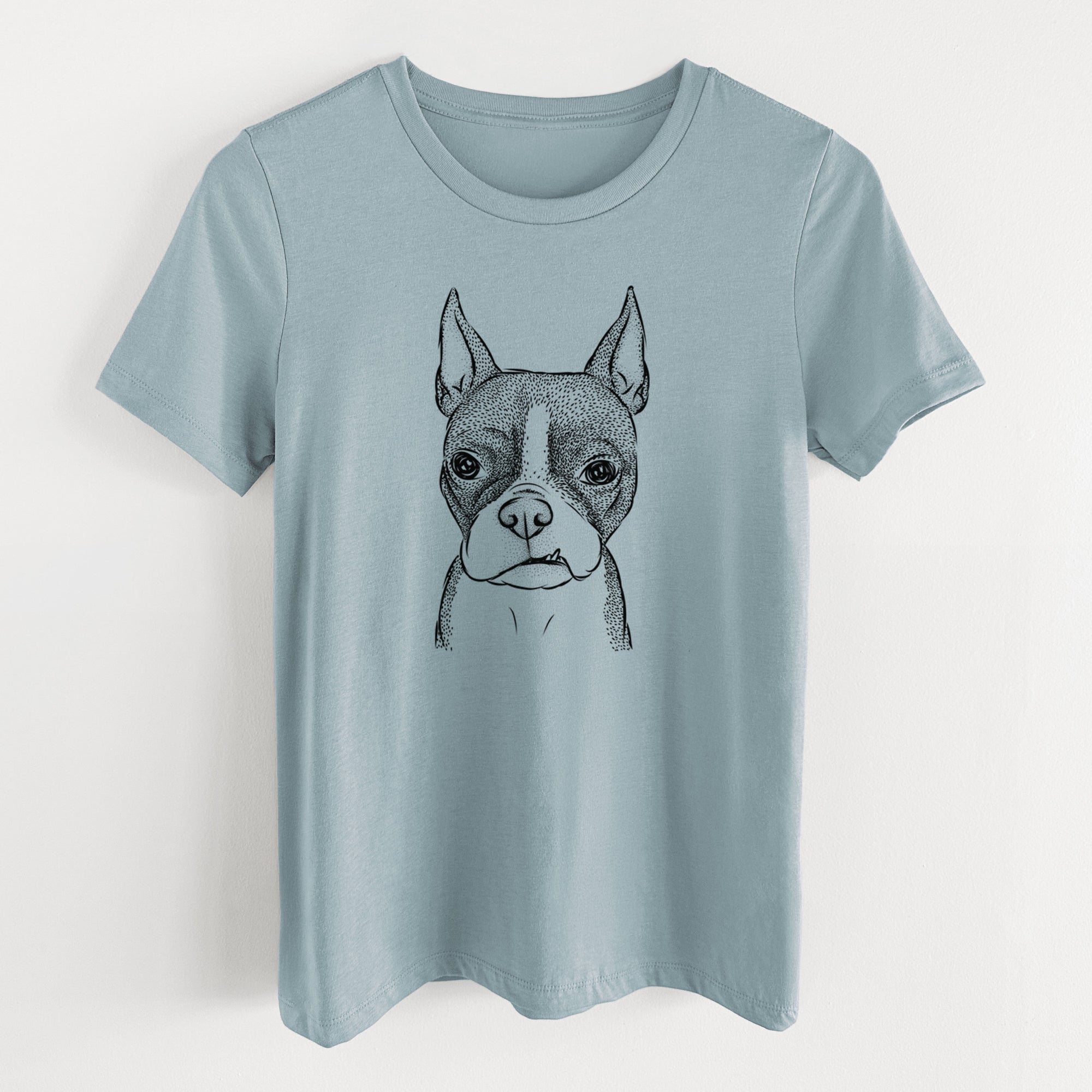 Bare Bean the Boston Terrier - Women's Lightweight Relaxed Fit 100% Cotton Crewneck