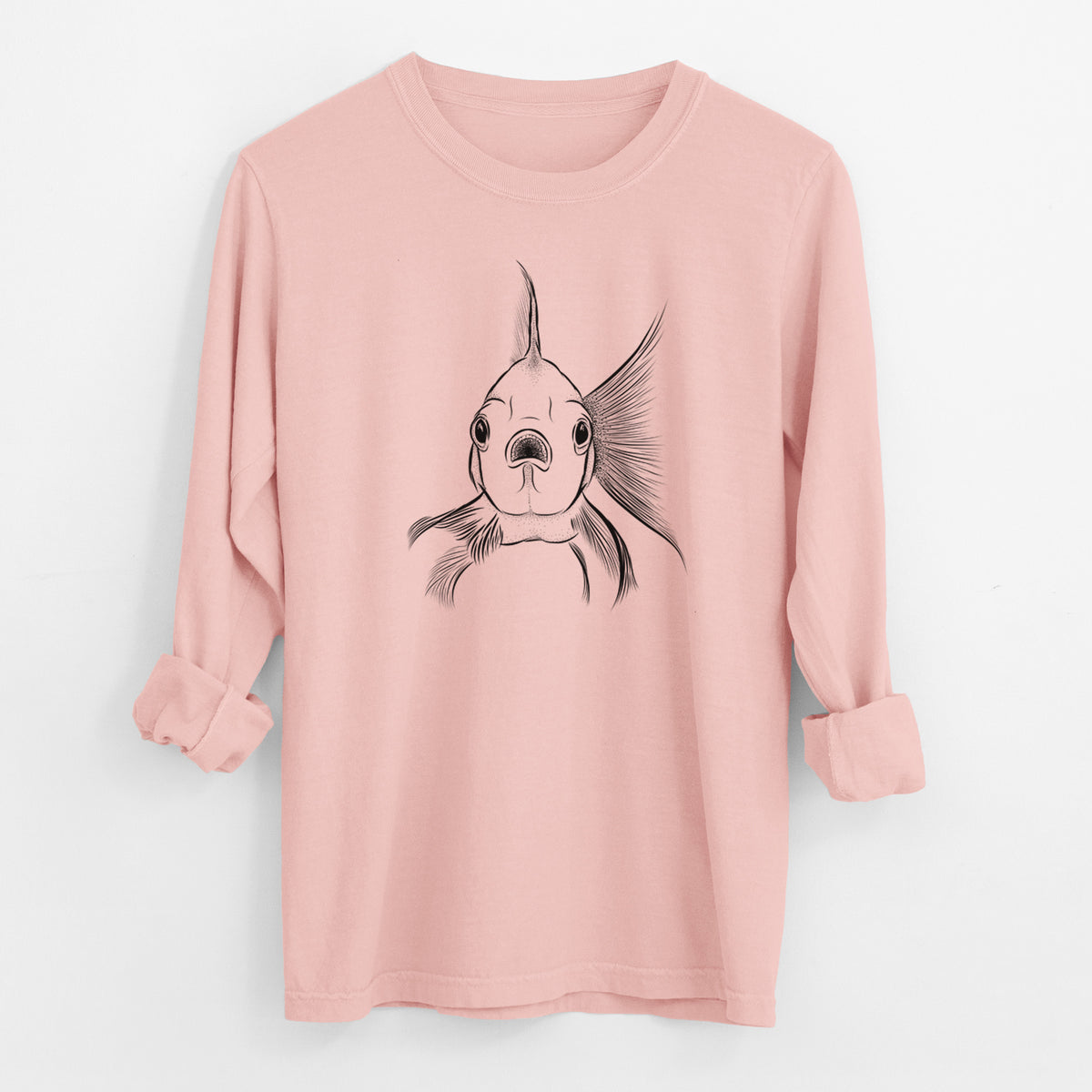 Bare Beefcake the Goldfish - Men's Heavyweight 100% Cotton Long Sleeve