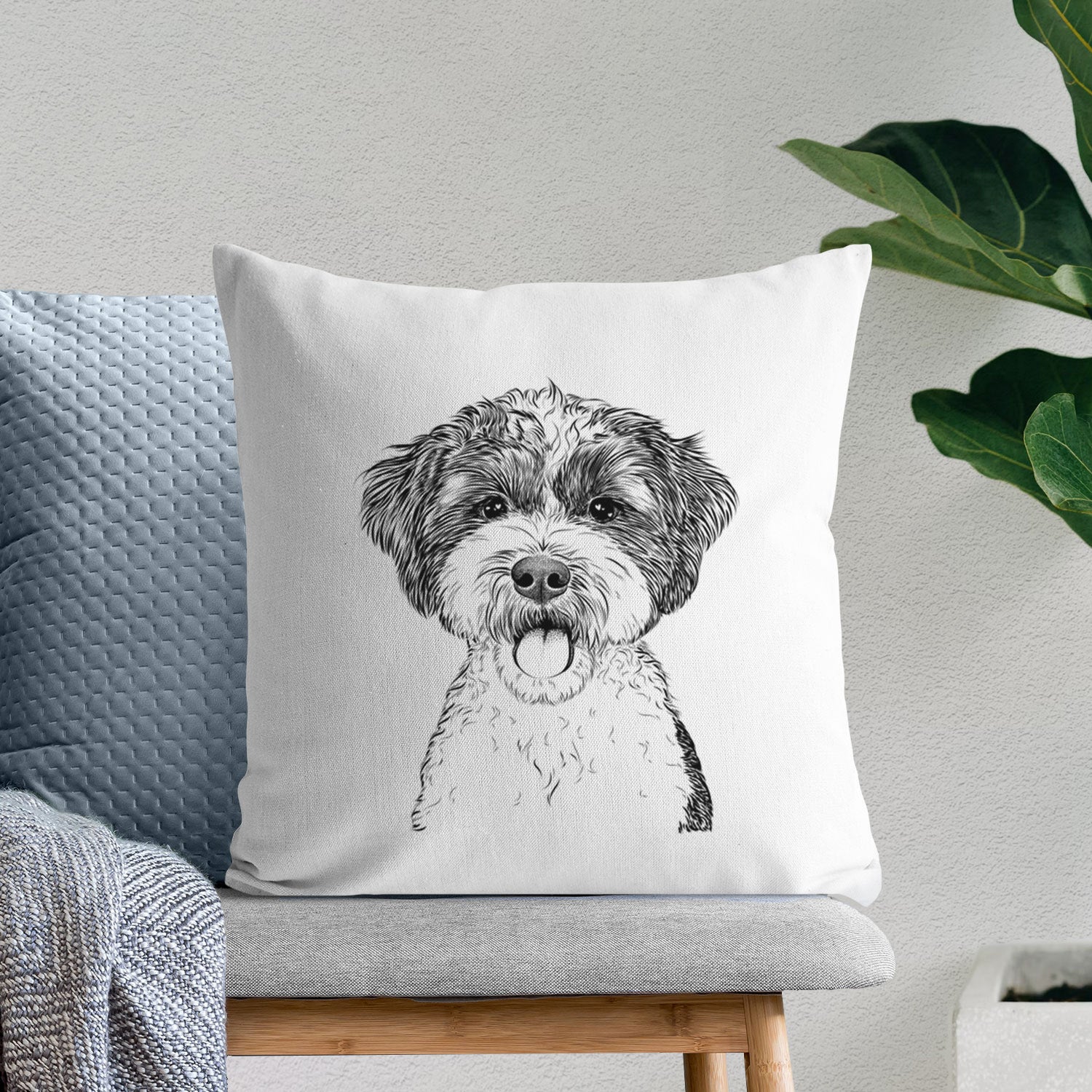 Bella the Cockapoo - Throw Pillow Cover