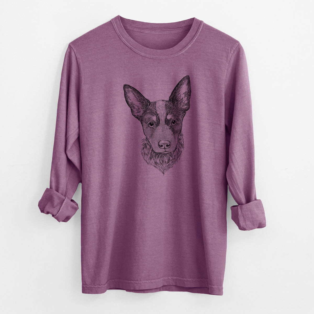 Bare Bella the Blue Heeler Puppy - Men's Heavyweight 100% Cotton Long Sleeve
