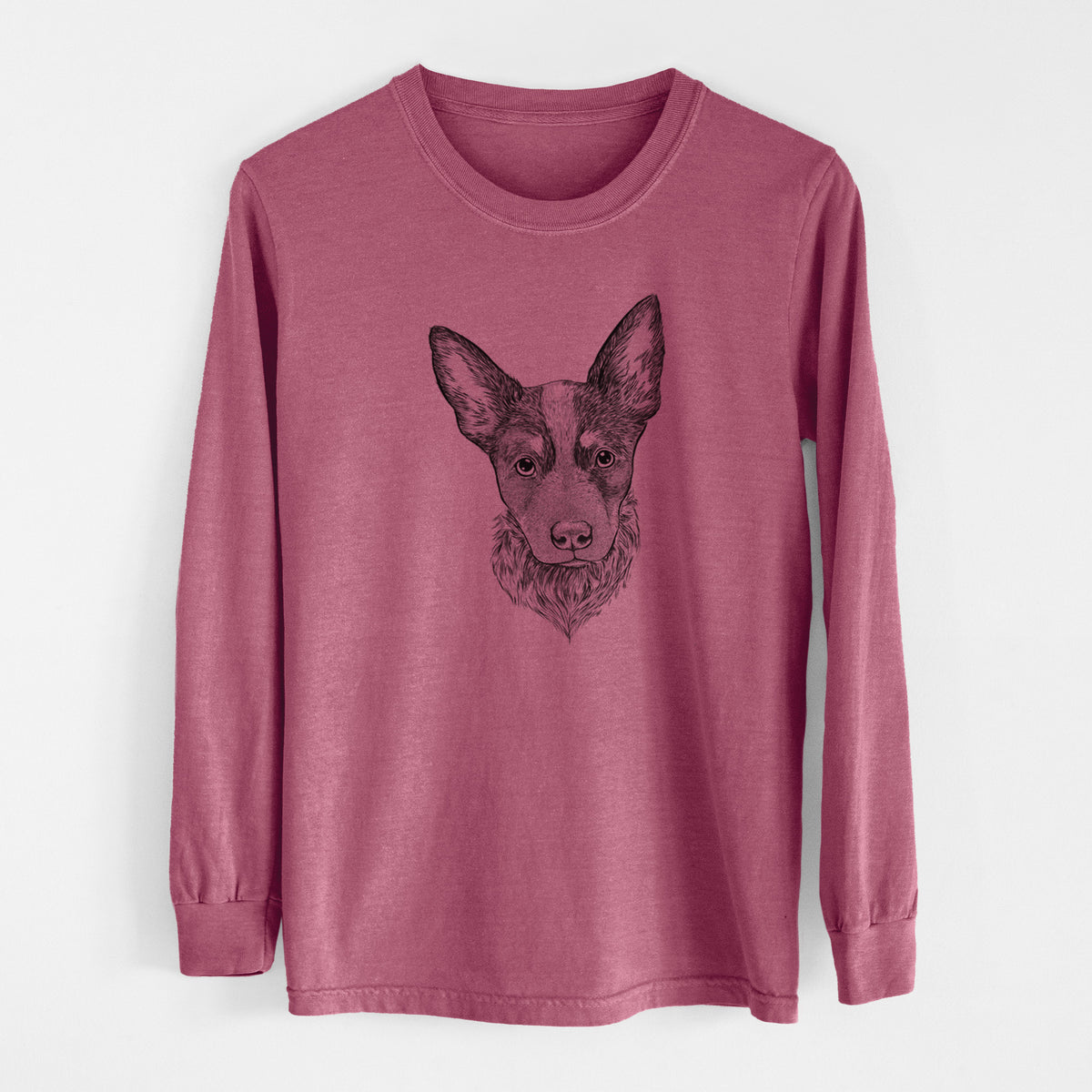 Bare Bella the Blue Heeler Puppy - Men's Heavyweight 100% Cotton Long Sleeve