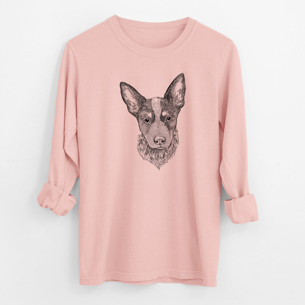Bare Bella the Blue Heeler Puppy - Men's Heavyweight 100% Cotton Long Sleeve
