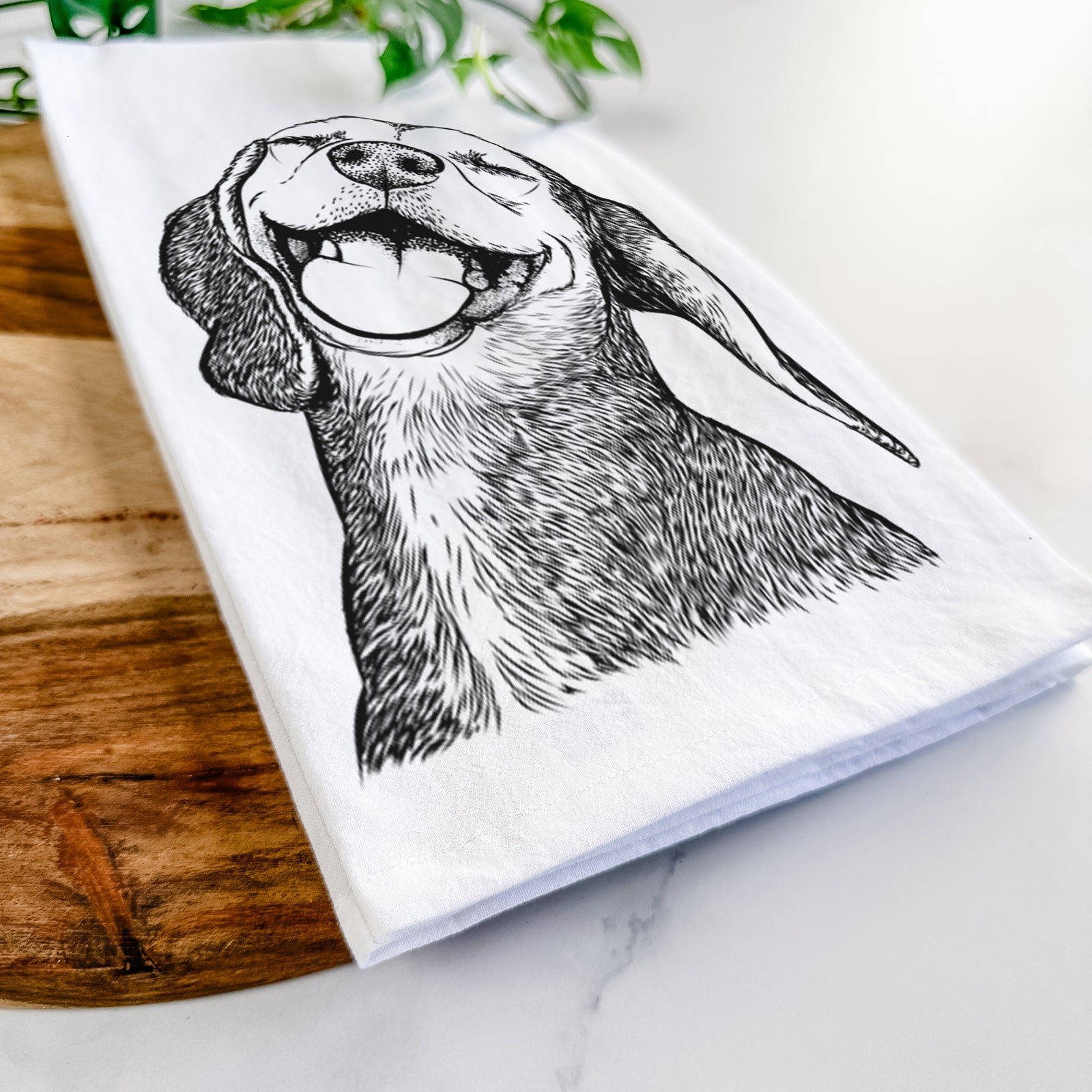 Belle the Hound Mix Tea Towel