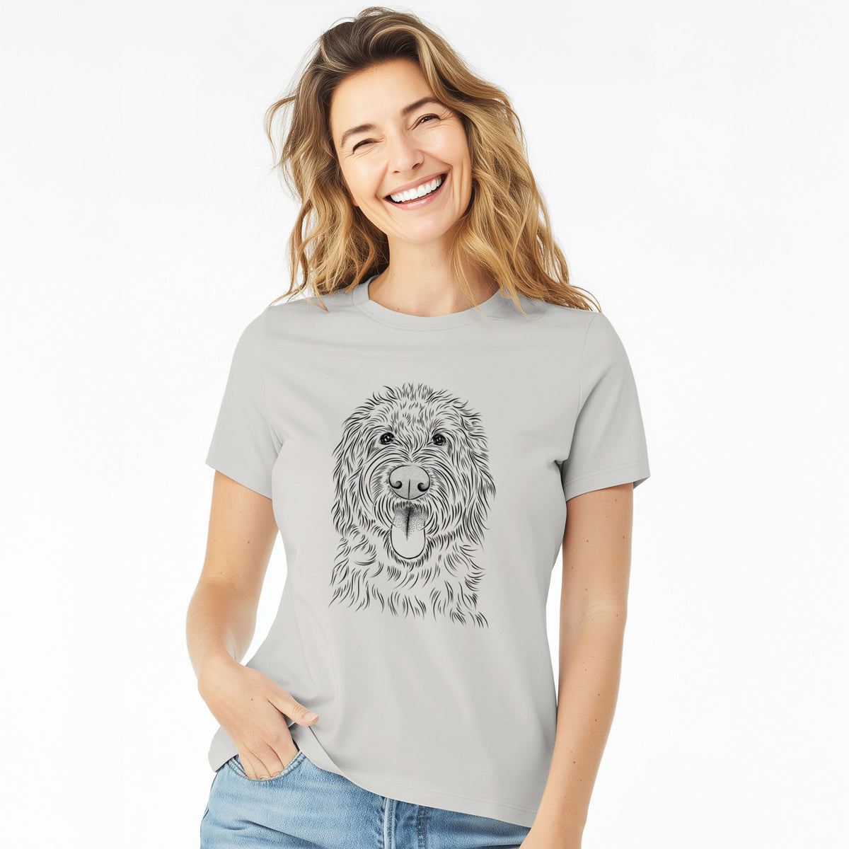 Bare Bennett the Doodle - Women's Lightweight Relaxed Fit 100% Cotton Crewneck