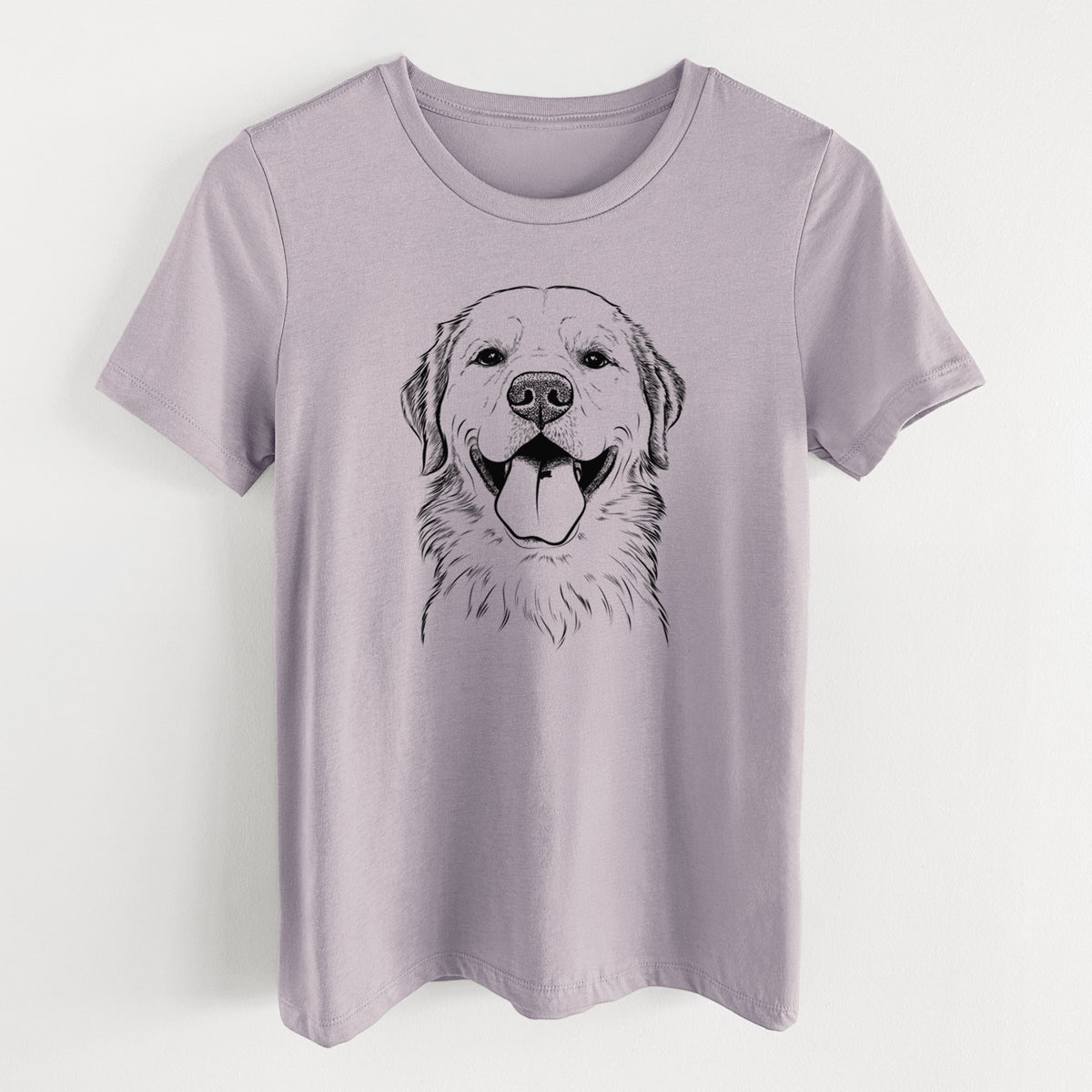 Bare Bennett the Golden Retriever - Women&#39;s Lightweight Relaxed Fit 100% Cotton Crewneck