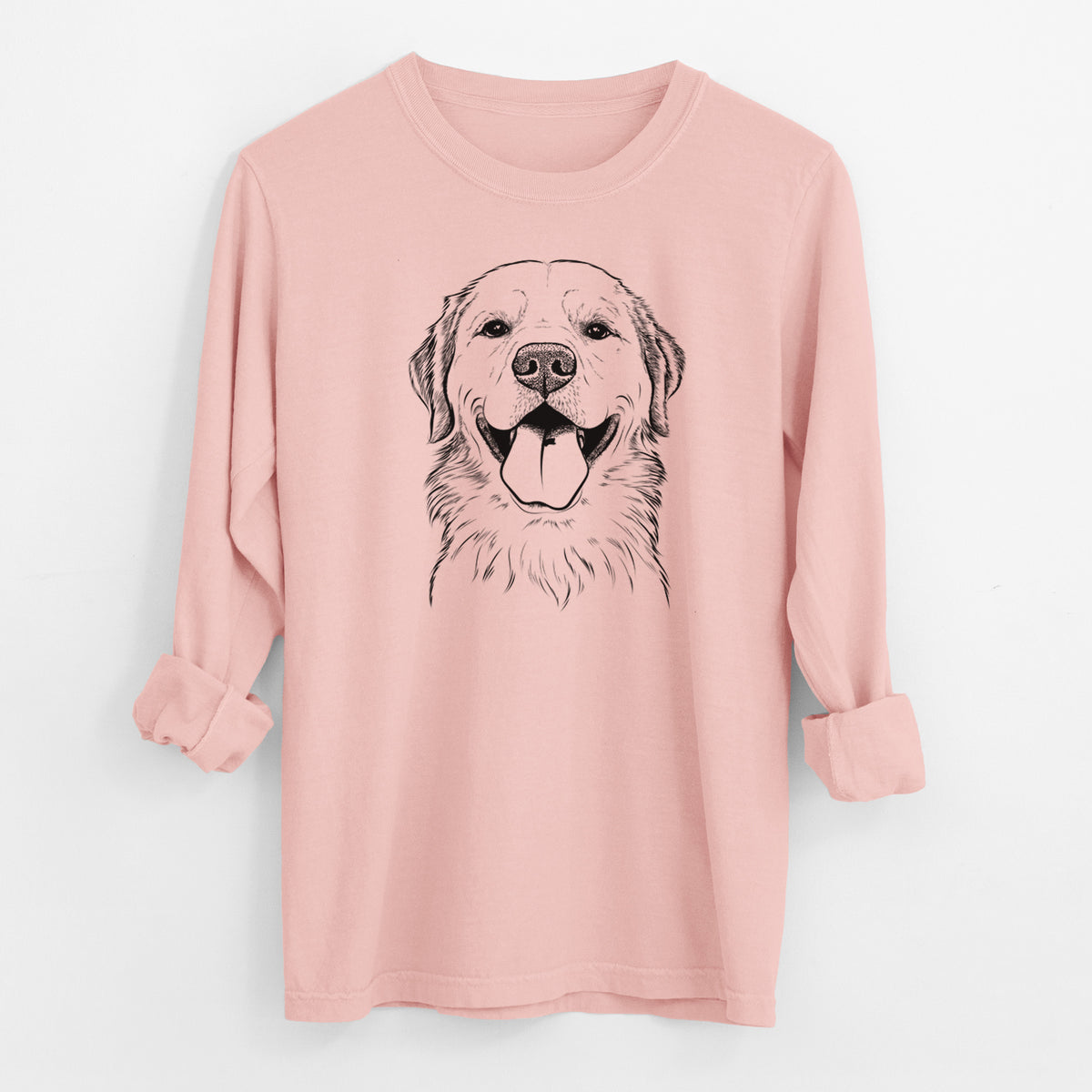 Bare Bennett the Golden Retriever - Men's Heavyweight 100% Cotton Long Sleeve