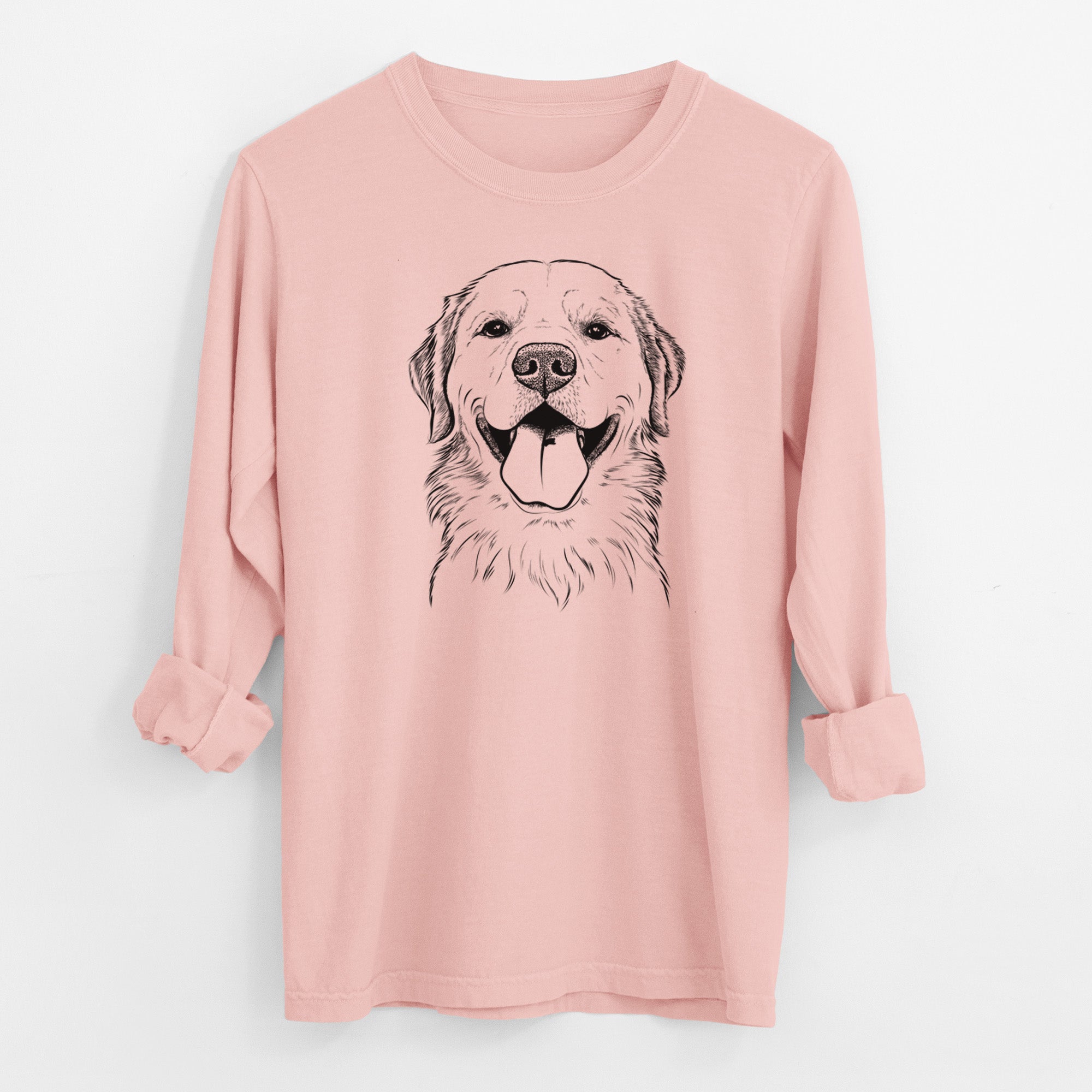 Bare Bennett the Golden Retriever - Men's Heavyweight 100% Cotton Long Sleeve