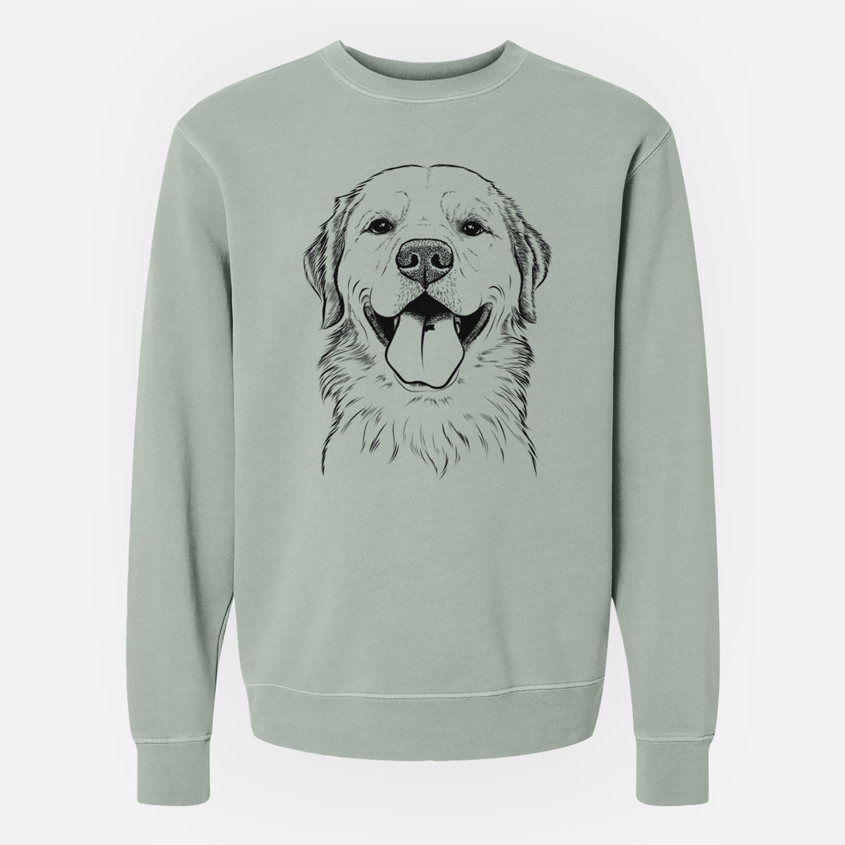 Bare Bennett the Golden Retriever - Unisex Pigment Dyed Crew Sweatshirt