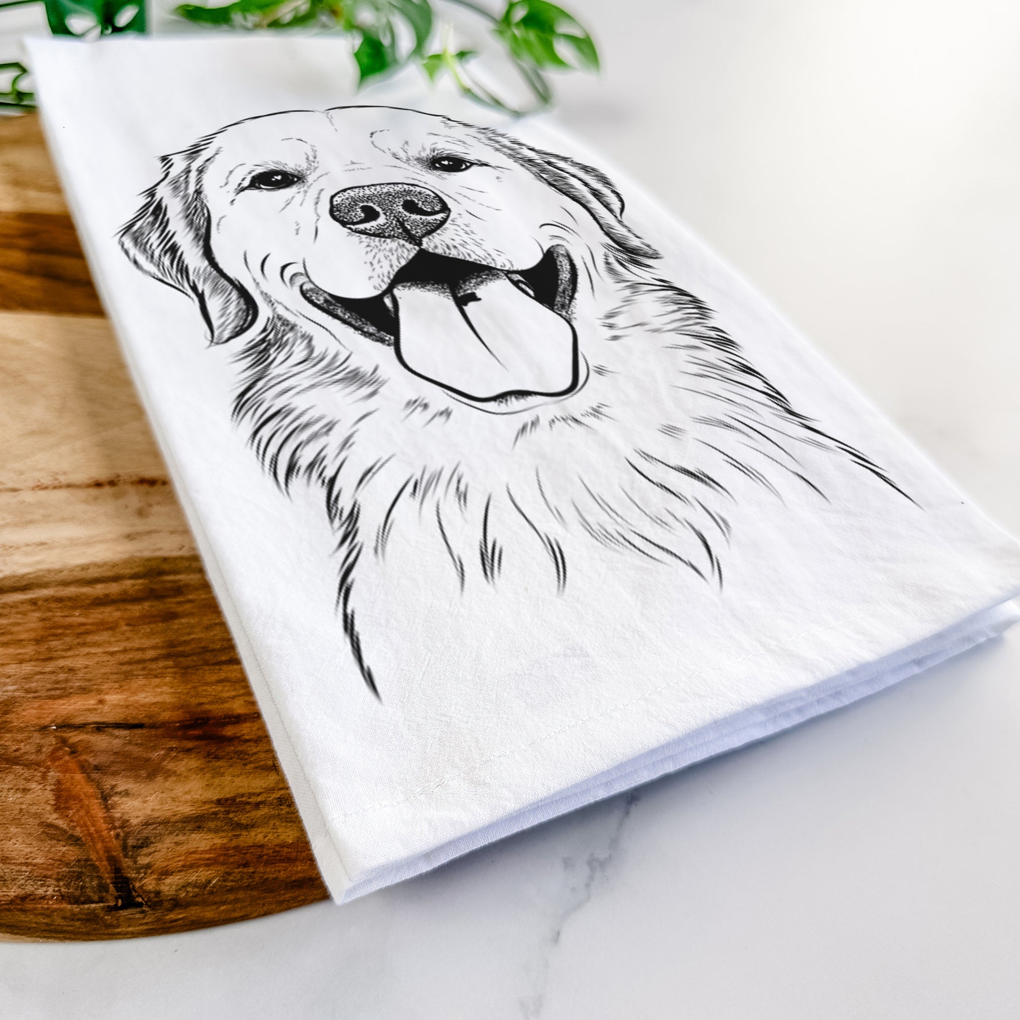 Bennett the Golden Retriever Tea Towel