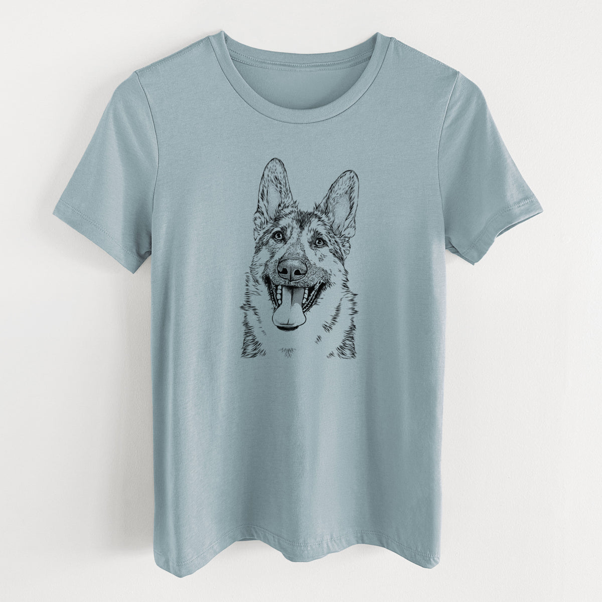 Bare Benson the German Shepherd - Women's Lightweight Relaxed Fit 100% Cotton Crewneck