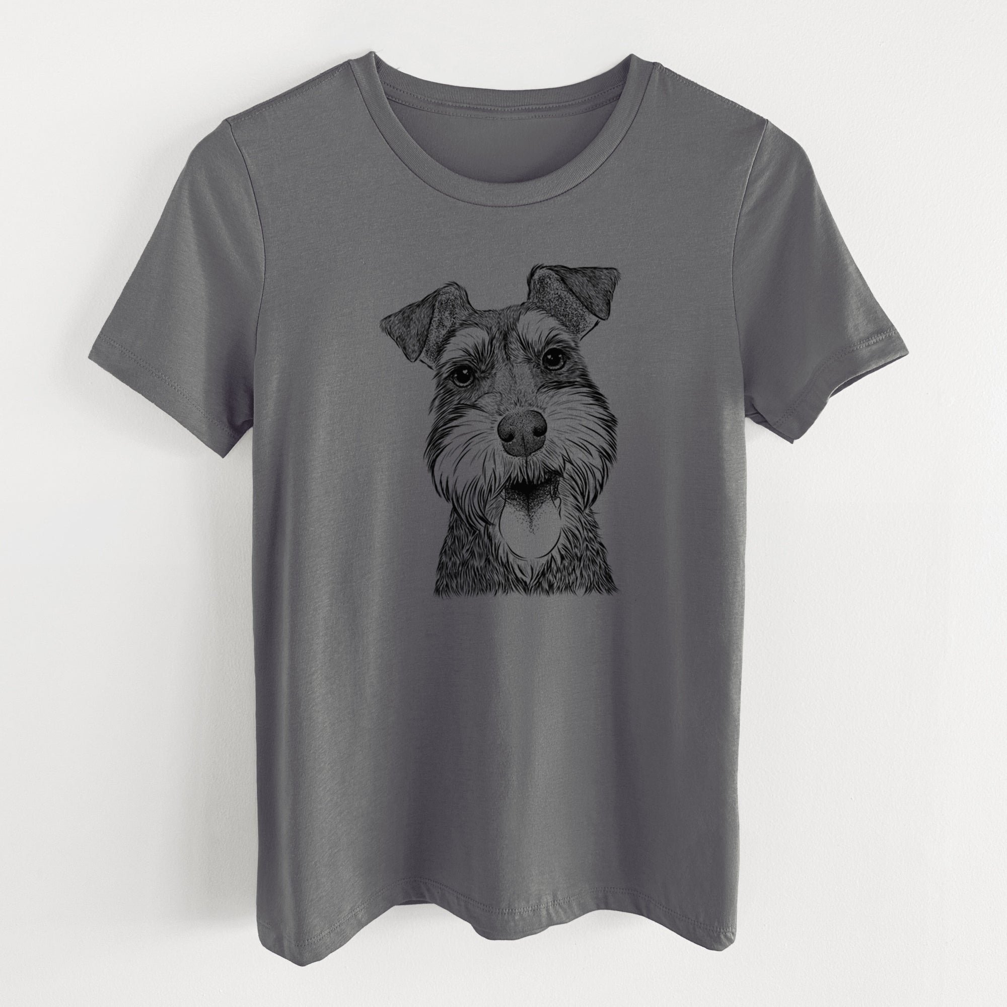 Bare Bernadette the Mini Schnauzer - Women's Lightweight Relaxed Fit 100% Cotton Crewneck