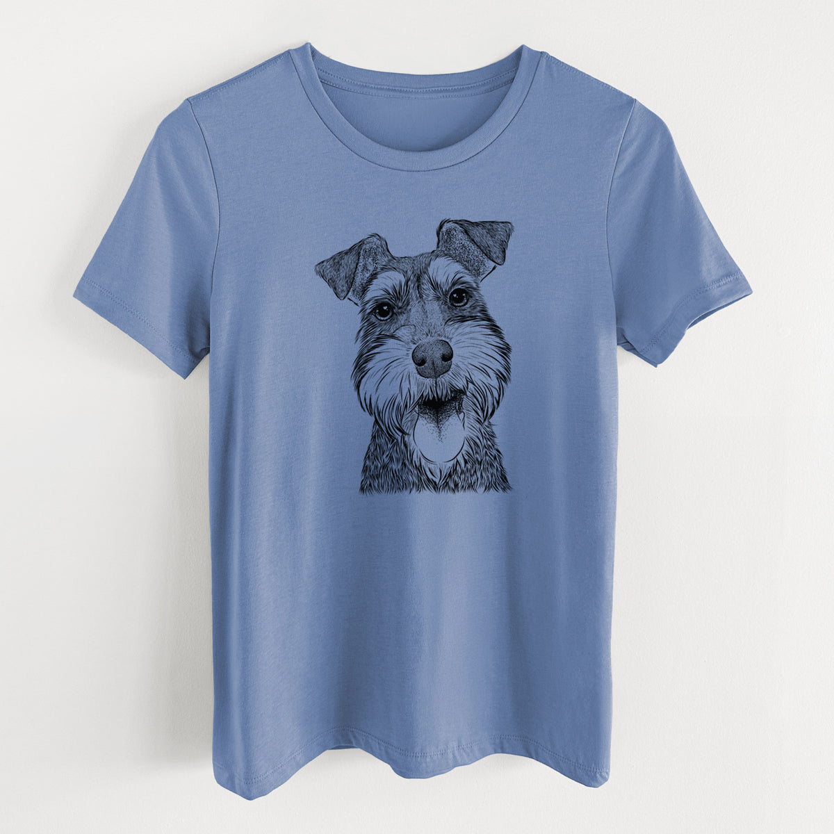 Bare Bernadette the Mini Schnauzer - Women's Lightweight Relaxed Fit 100% Cotton Crewneck