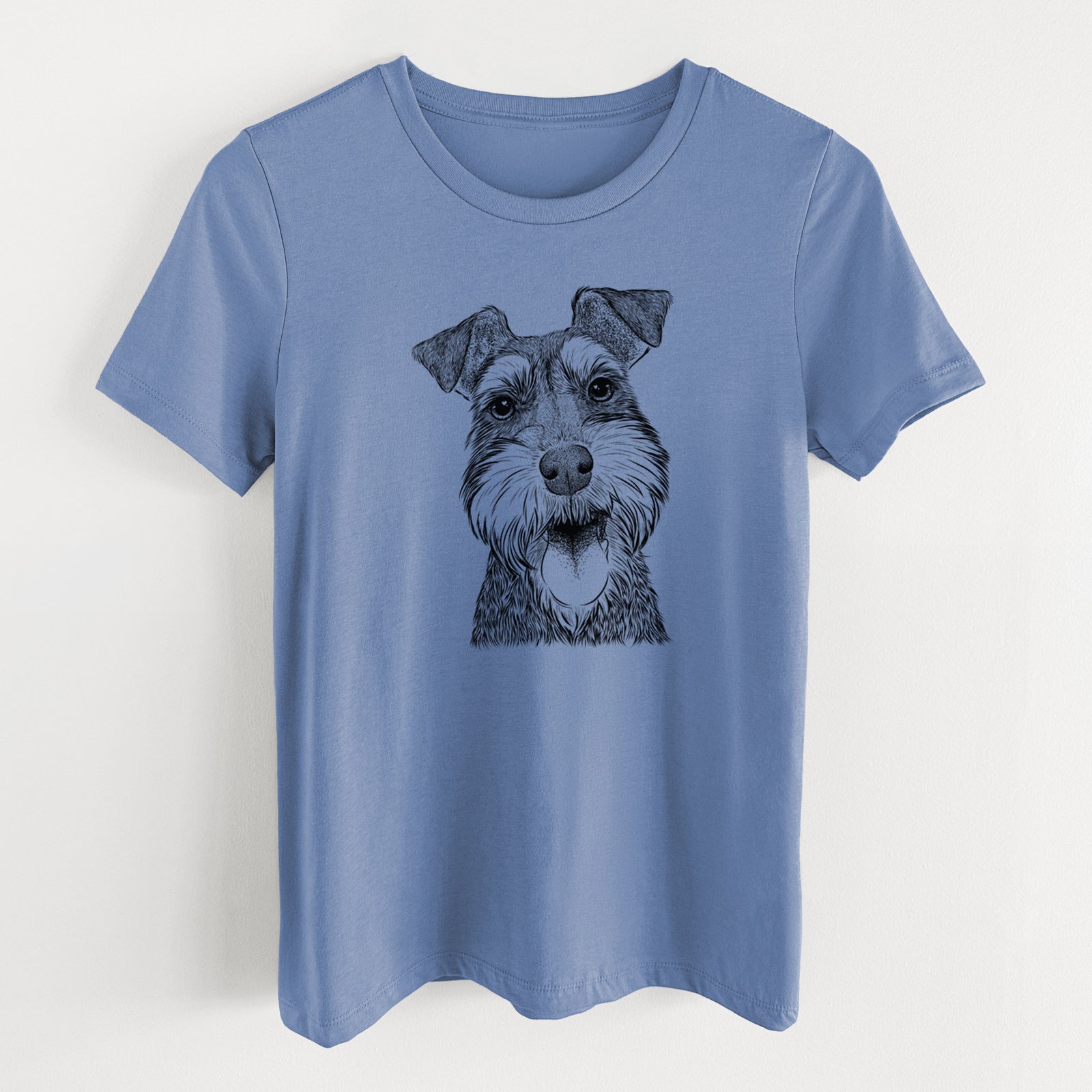 Bare Bernadette the Mini Schnauzer - Women's Lightweight Relaxed Fit 100% Cotton Crewneck
