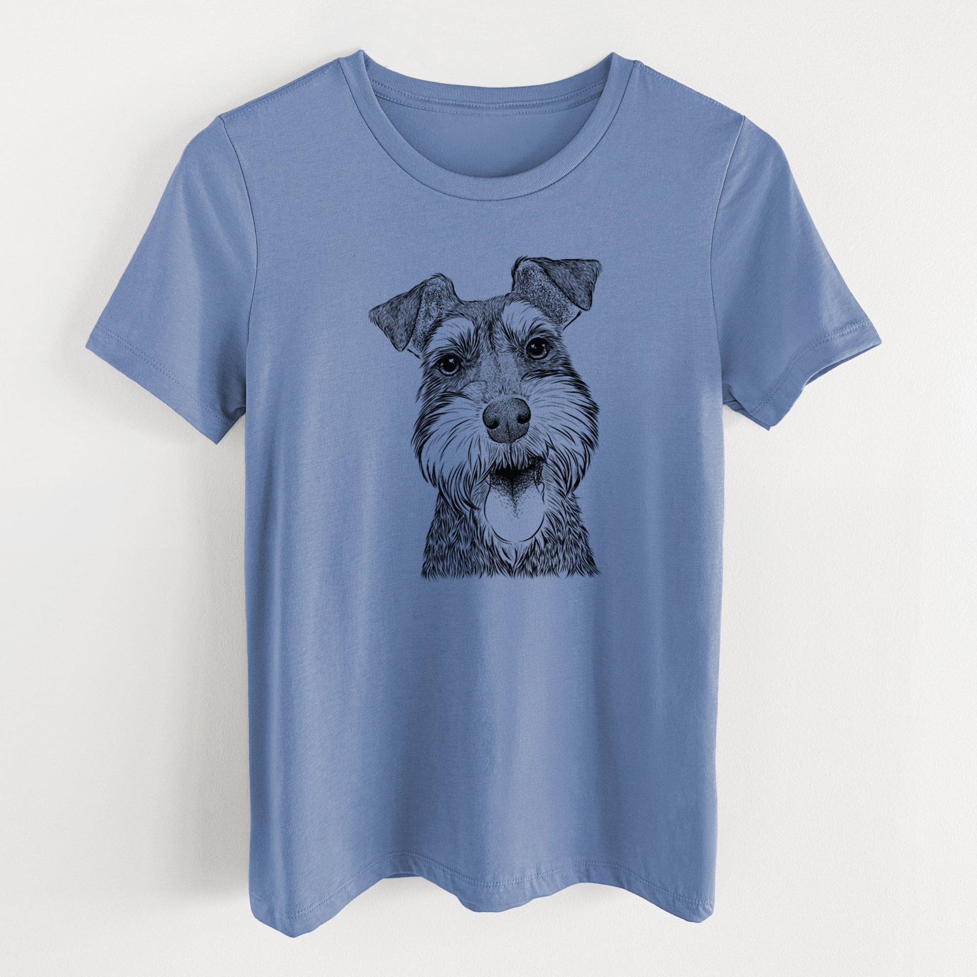Bare Bernadette the Mini Schnauzer - Women's Lightweight Relaxed Fit 100% Cotton Crewneck