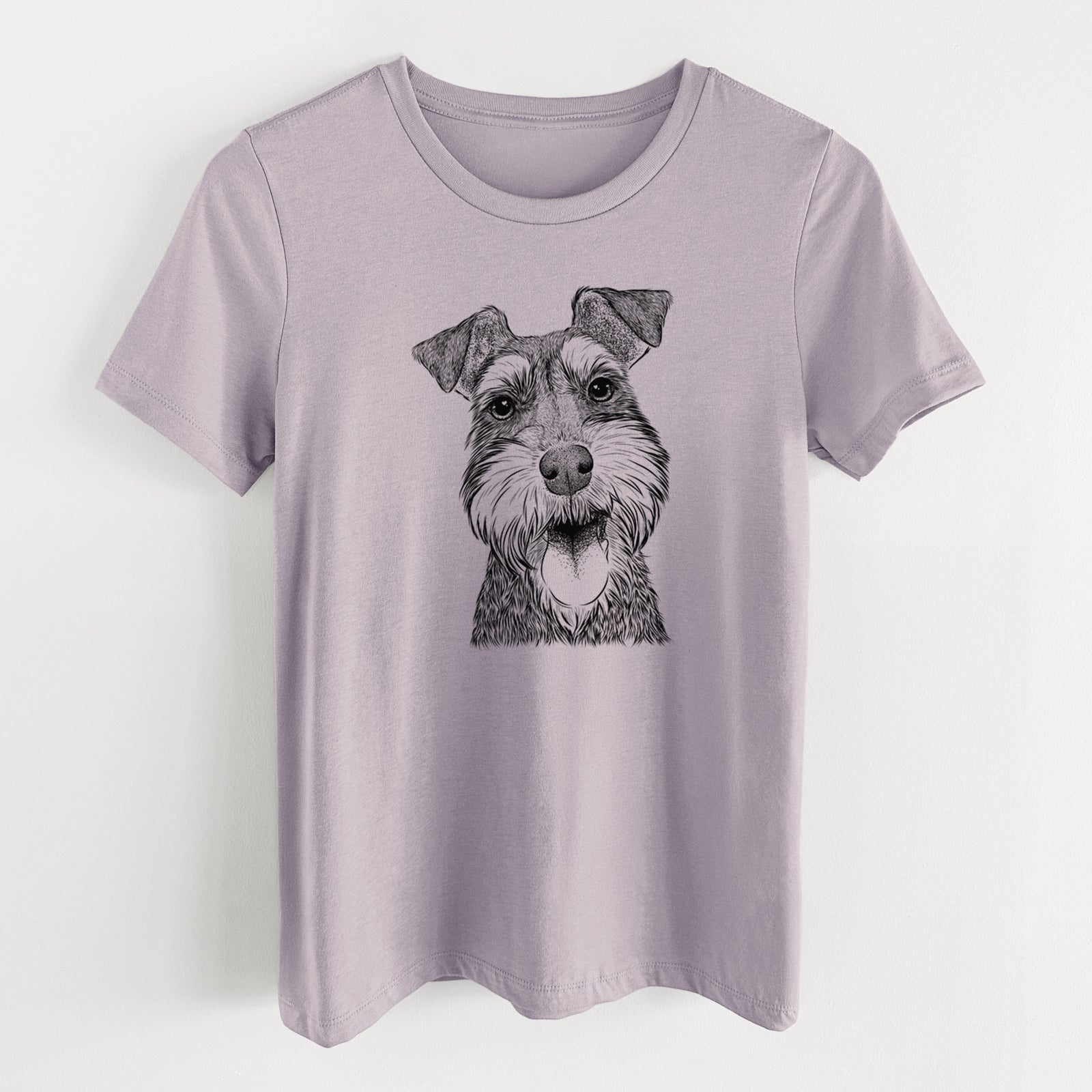 Bare Bernadette the Mini Schnauzer - Women's Lightweight Relaxed Fit 100% Cotton Crewneck