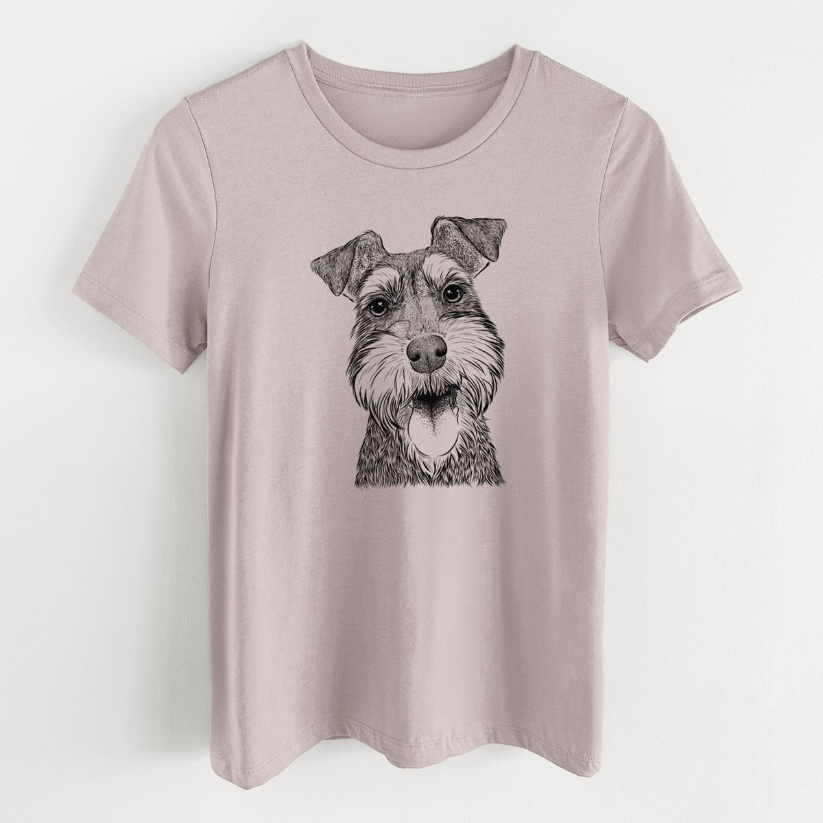 Bare Bernadette the Mini Schnauzer - Women's Lightweight Relaxed Fit 100% Cotton Crewneck