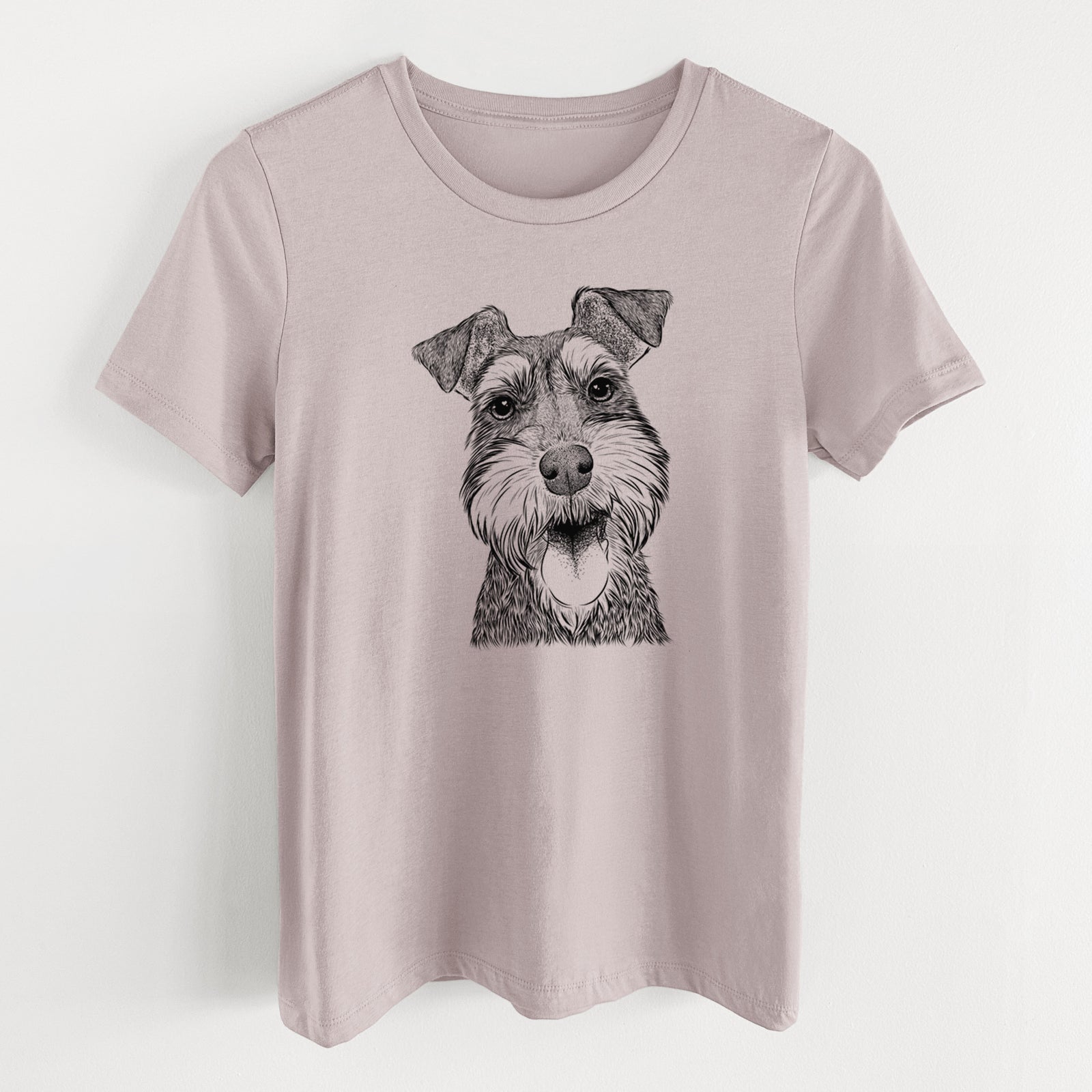 Bare Bernadette the Mini Schnauzer - Women's Lightweight Relaxed Fit 100% Cotton Crewneck