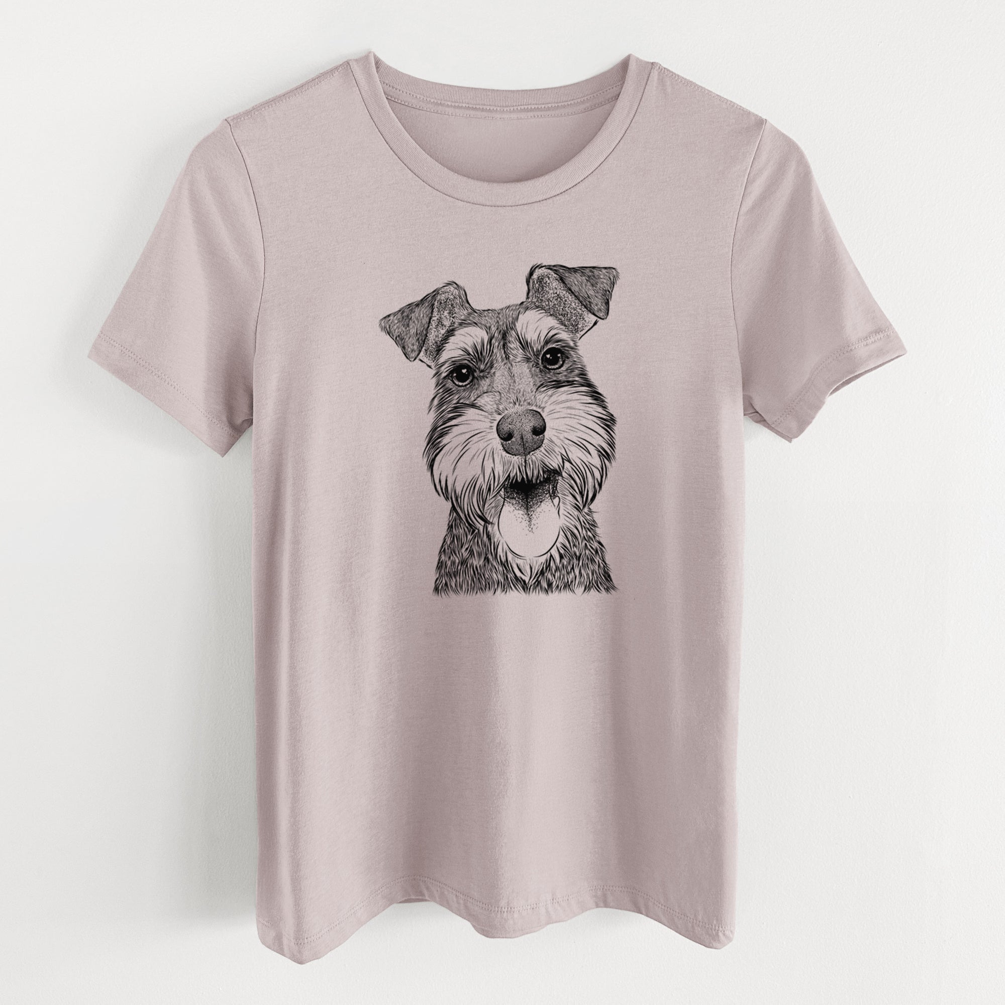 Bare Bernadette the Mini Schnauzer - Women's Lightweight Relaxed Fit 100% Cotton Crewneck