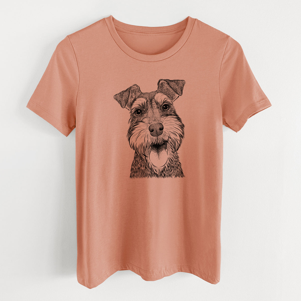 Bare Bernadette the Mini Schnauzer - Women's Lightweight Relaxed Fit 100% Cotton Crewneck