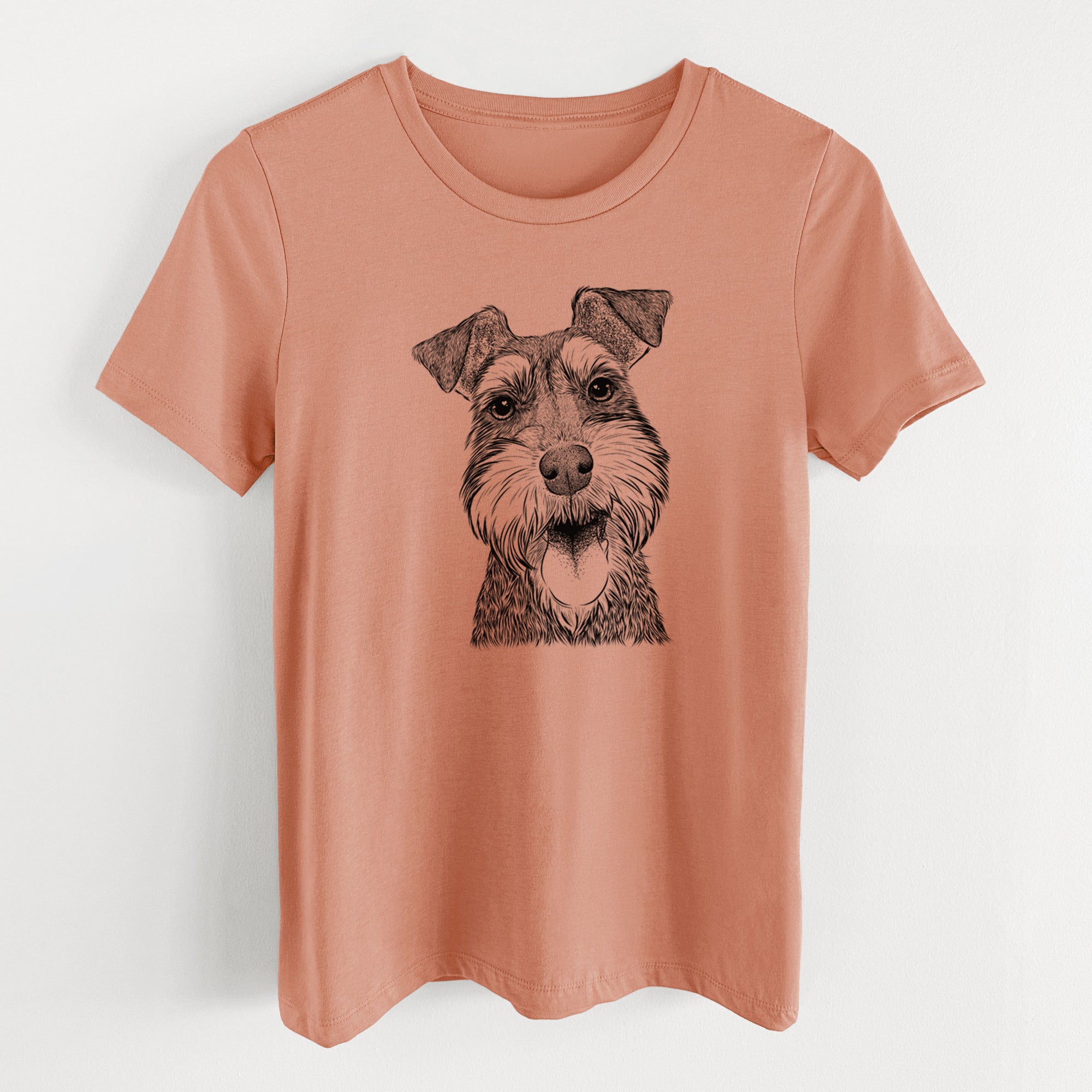 Bare Bernadette the Mini Schnauzer - Women's Lightweight Relaxed Fit 100% Cotton Crewneck