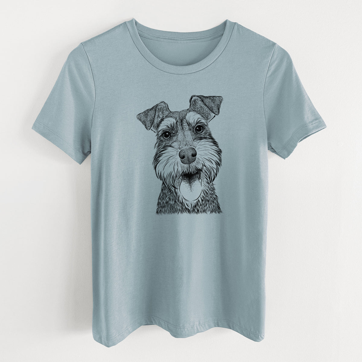 Bare Bernadette the Mini Schnauzer - Women's Lightweight Relaxed Fit 100% Cotton Crewneck