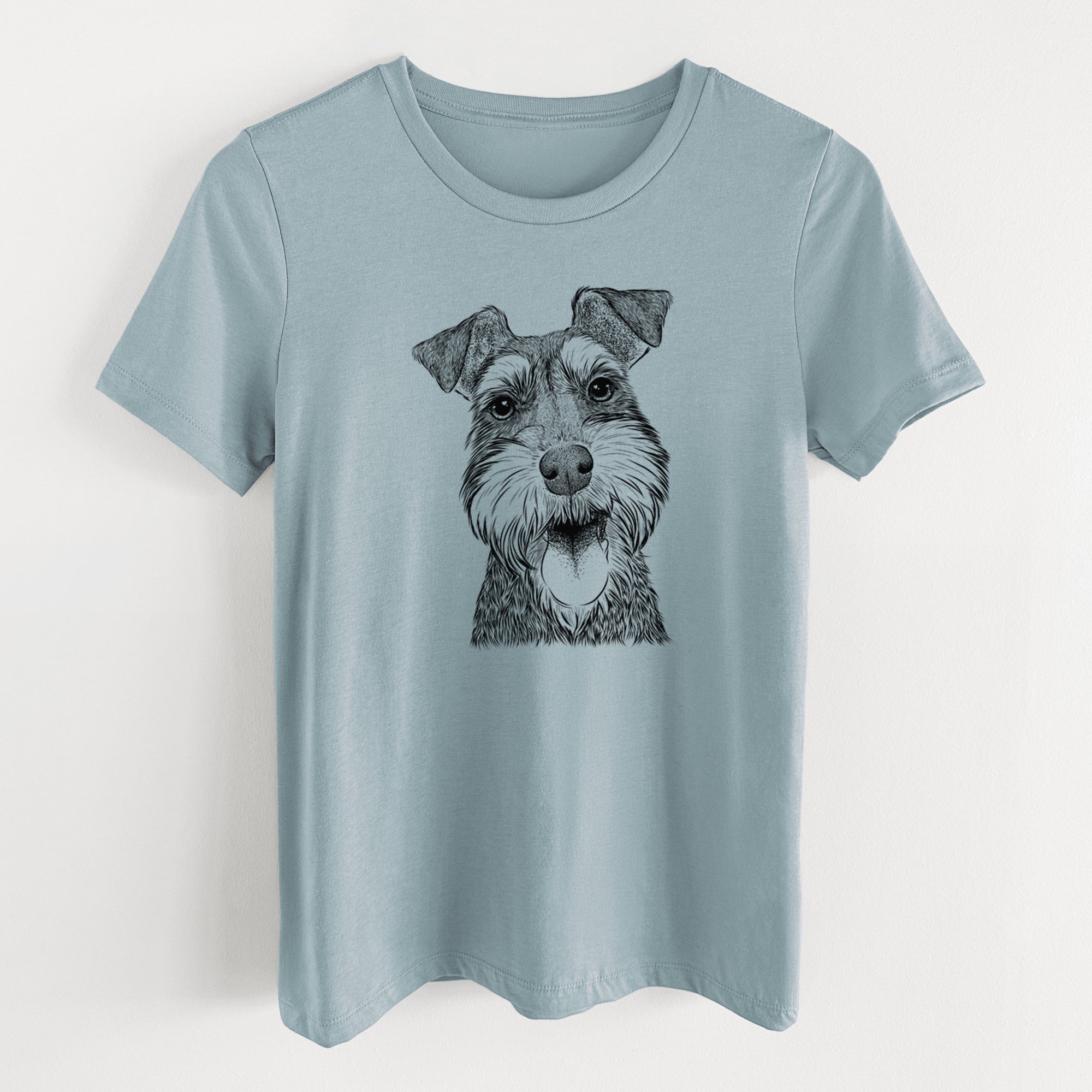 Bare Bernadette the Mini Schnauzer - Women's Lightweight Relaxed Fit 100% Cotton Crewneck