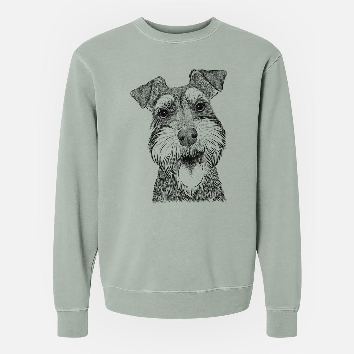 Bare Bernadette the Mini Schnauzer - Unisex Pigment Dyed Crew Sweatshirt