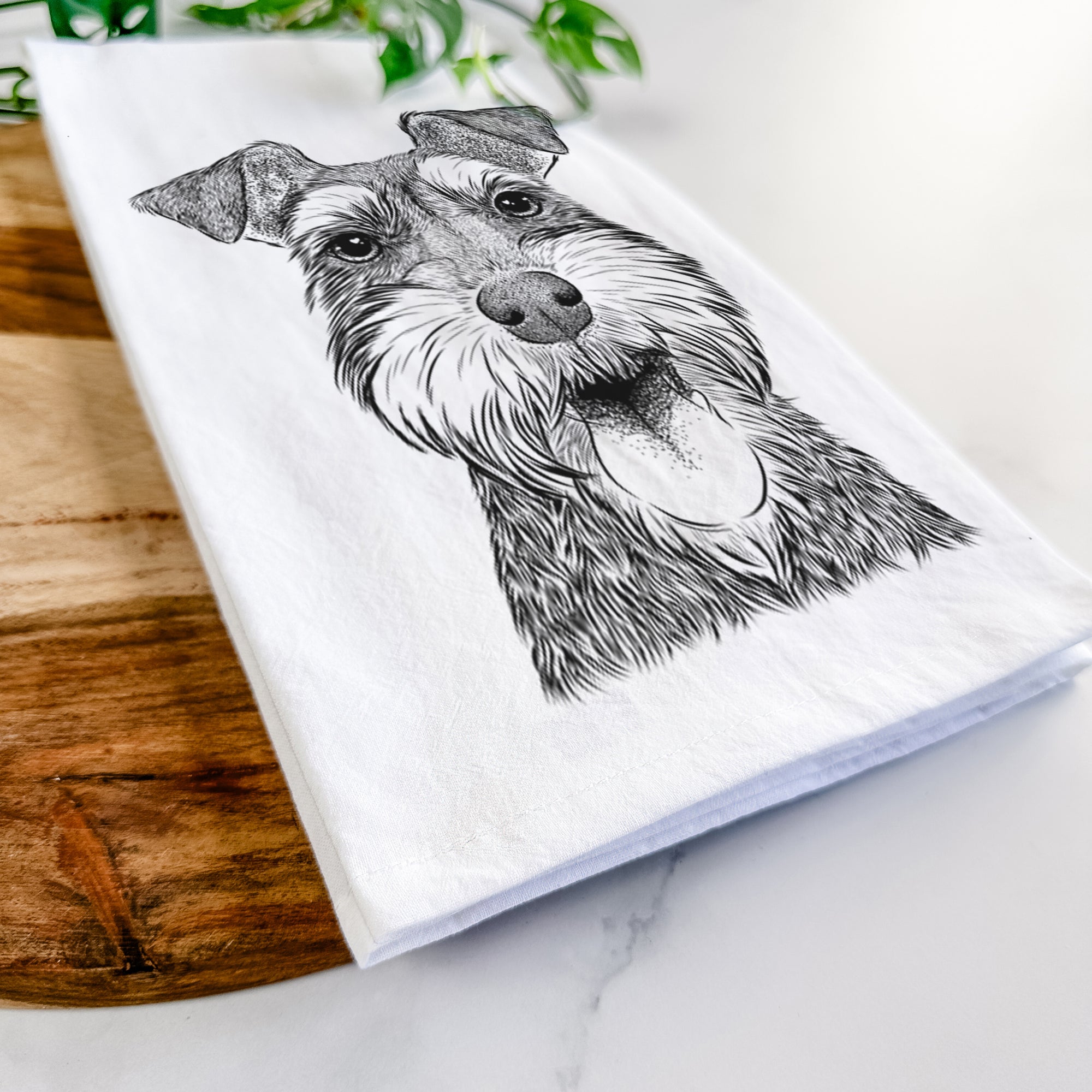 Bernadette the Mini Schnauzer Tea Towel