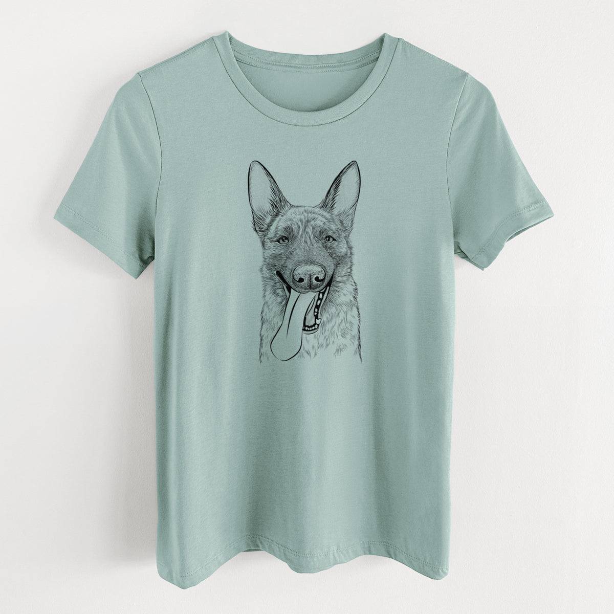 Bare Bessa the Dutch Shepherd - Women's Lightweight Relaxed Fit 100% Cotton Crewneck
