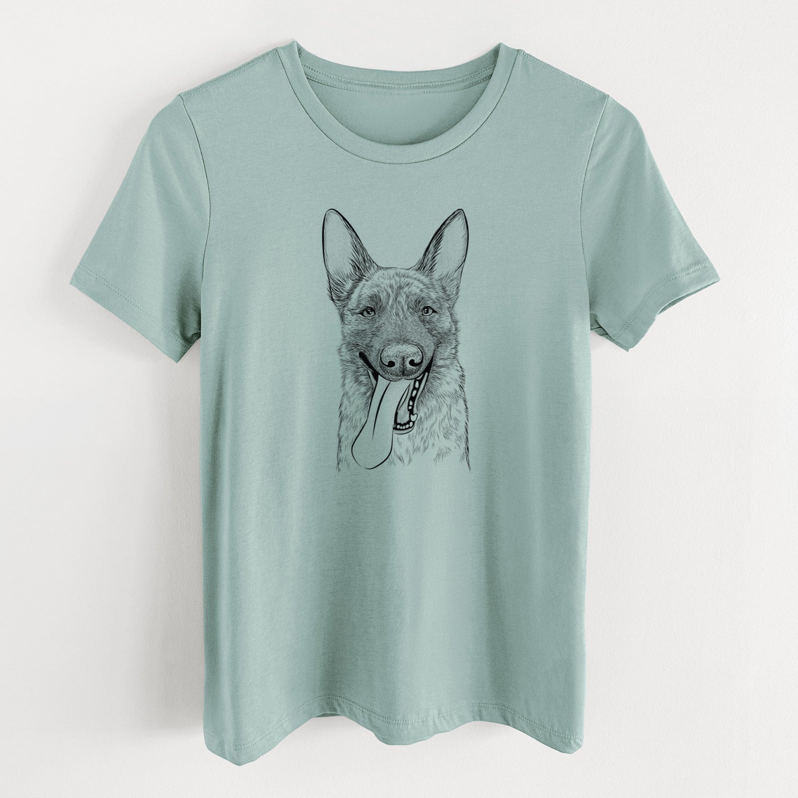 Bare Bessa the Dutch Shepherd - Women's Lightweight Relaxed Fit 100% Cotton Crewneck