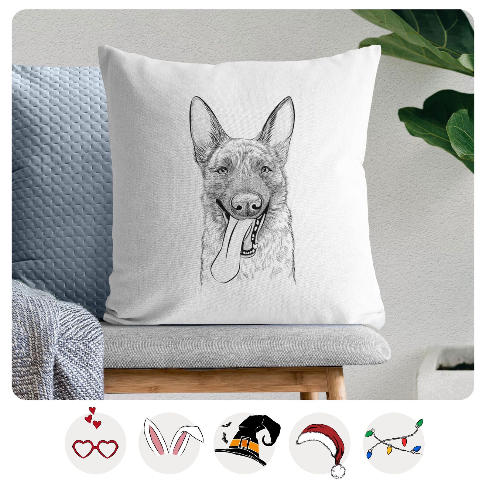 Bessa the Dutch Shepherd - Throw Pillow Cover