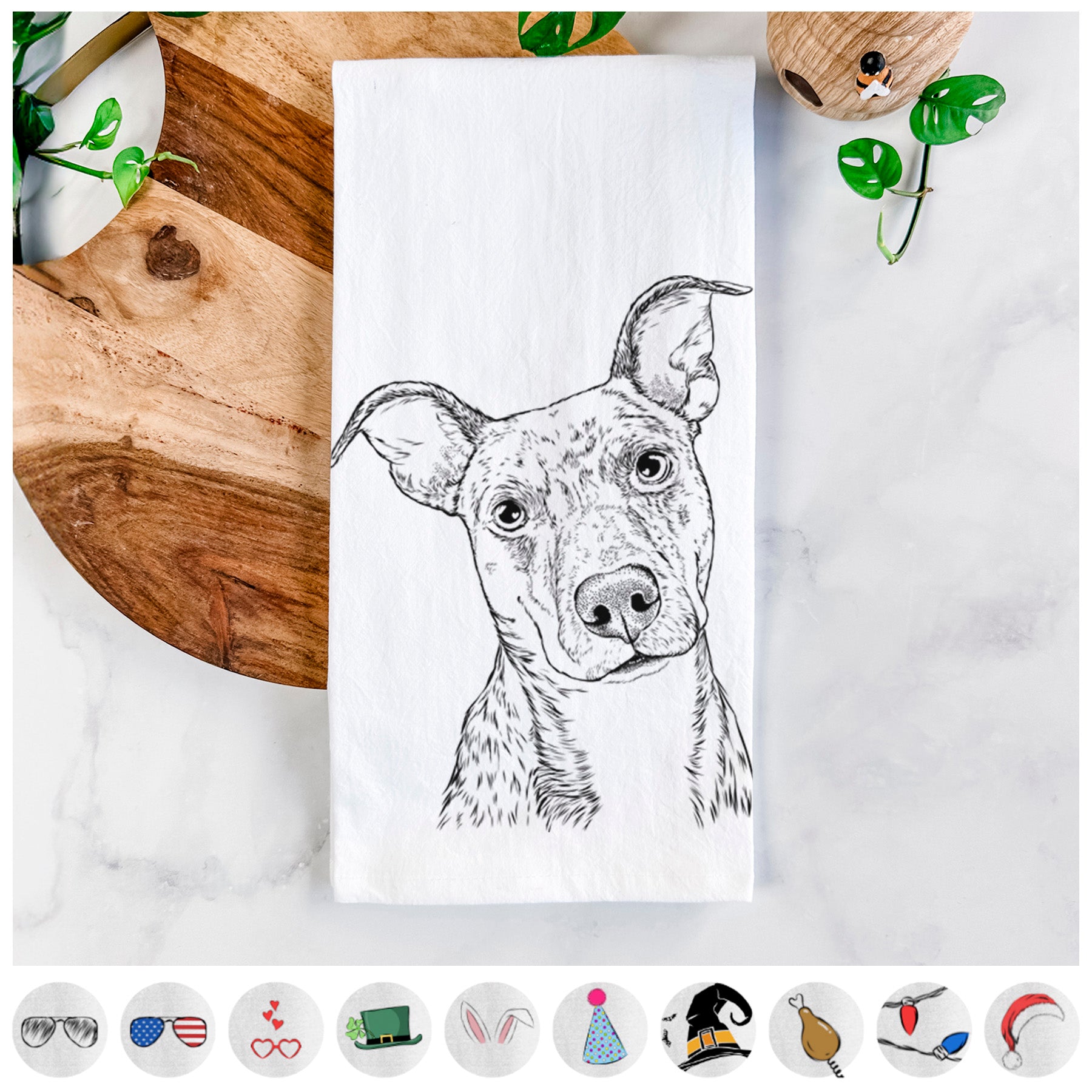 Bianca the Mixed Breed Tea Towel
