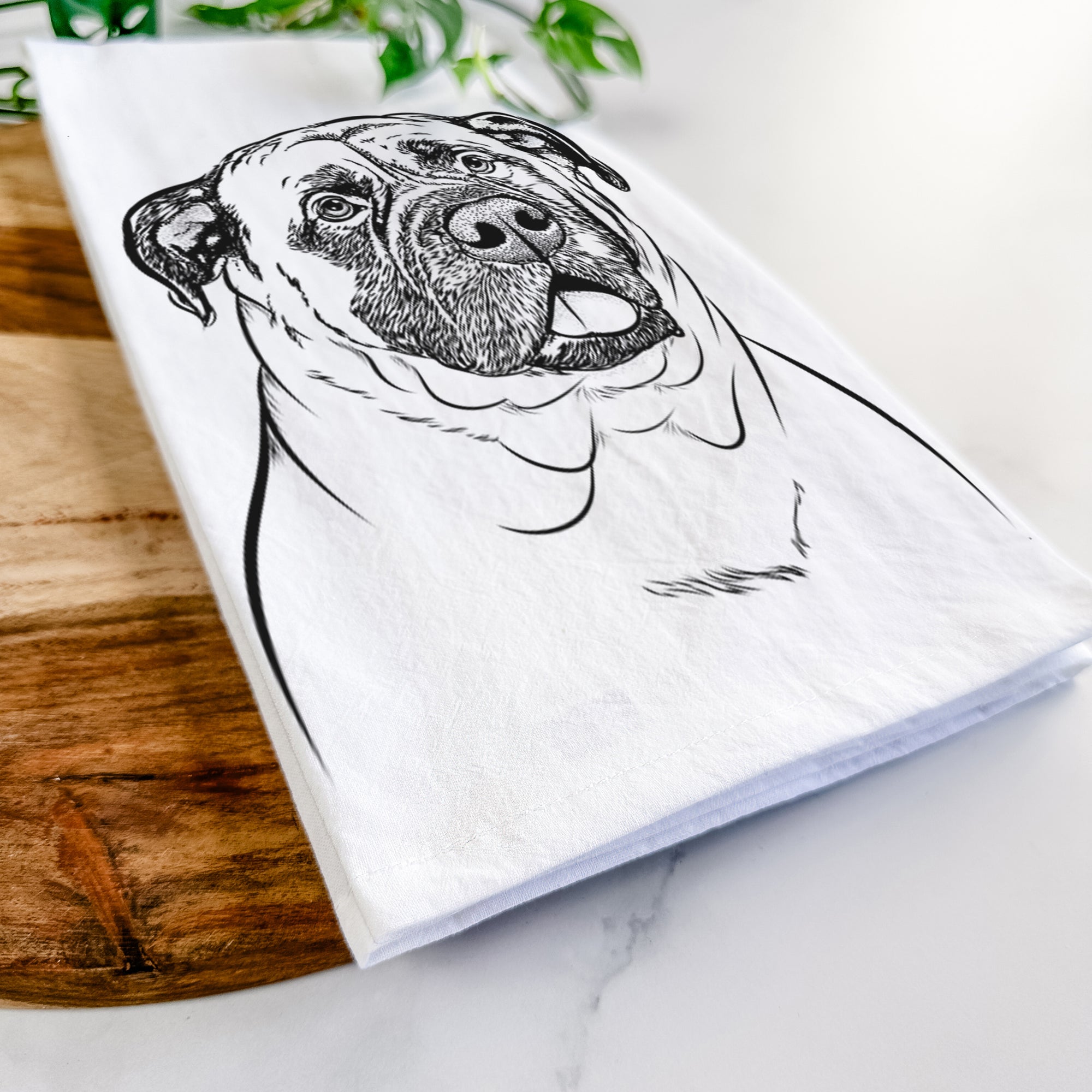 Big P the English Mastiff Tea Towel