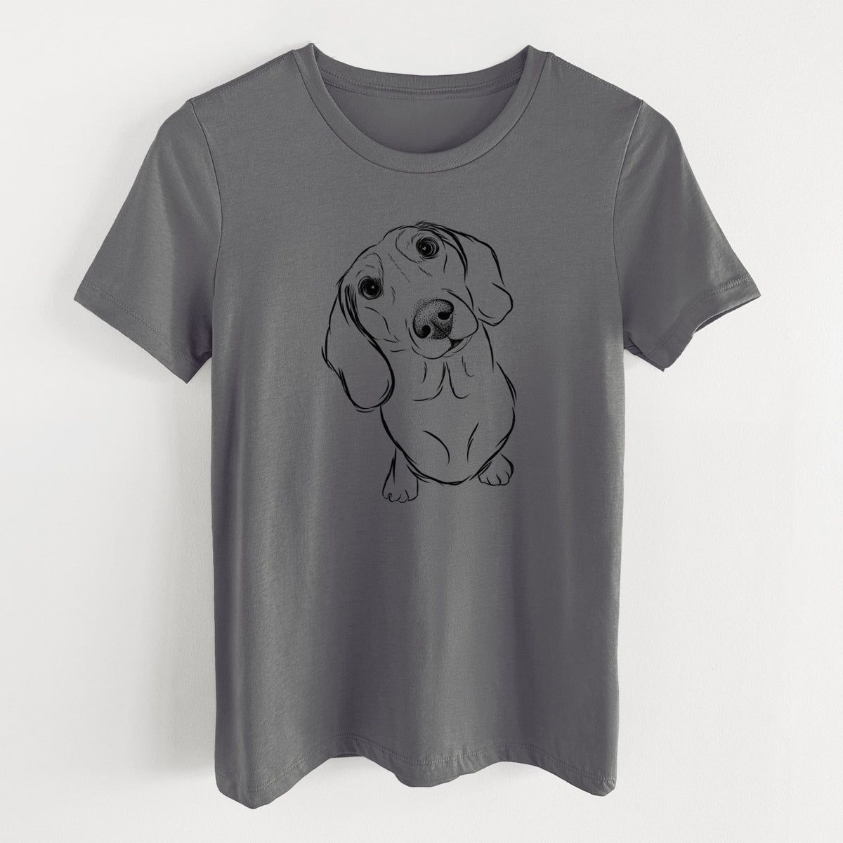 Bare Bill the Dachshund - Women's Lightweight Relaxed Fit 100% Cotton Crewneck