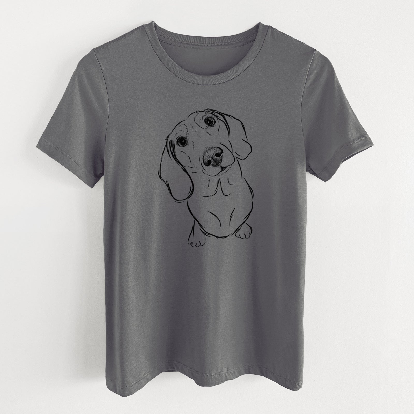 Bare Bill the Dachshund - Women's Lightweight Relaxed Fit 100% Cotton Crewneck