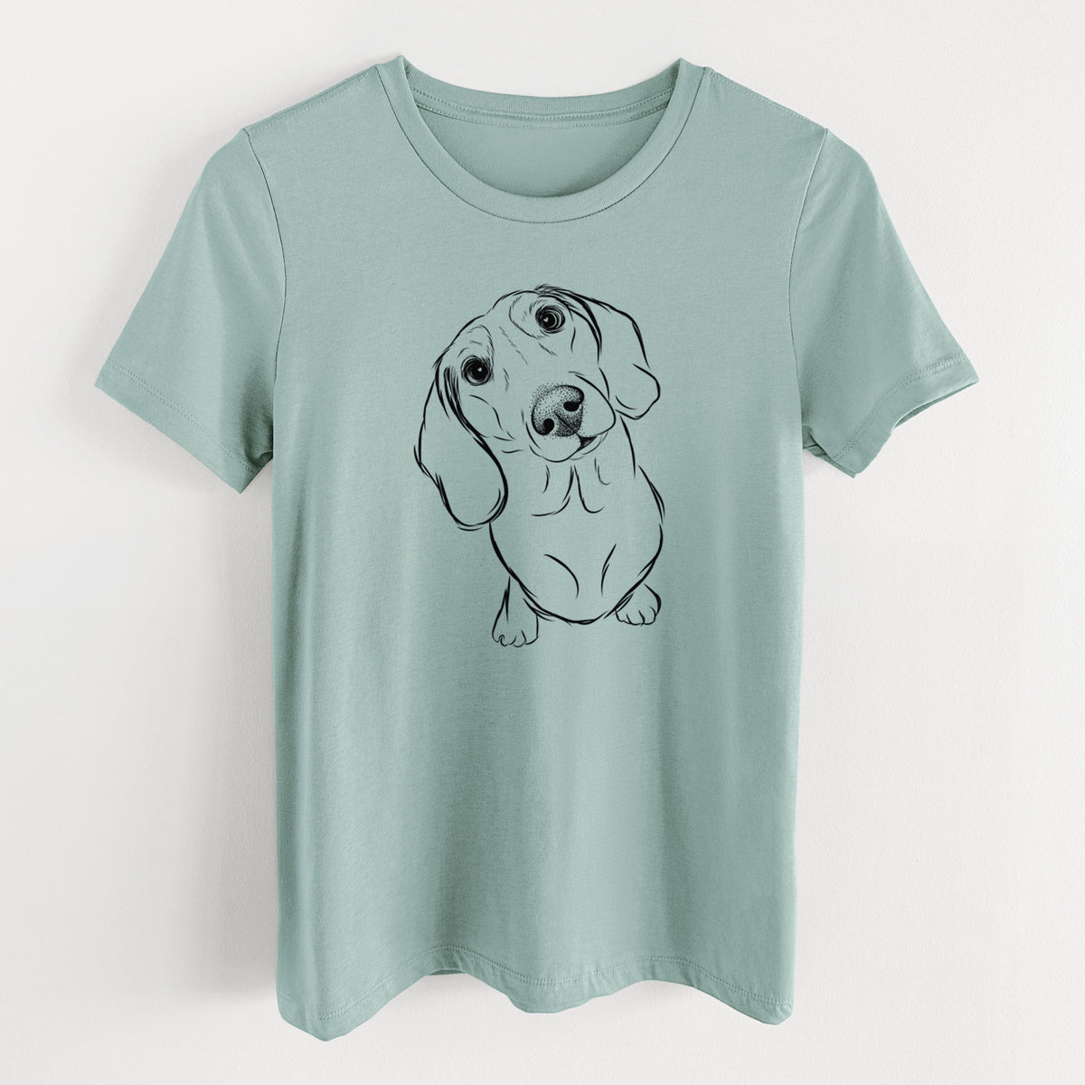 Bare Bill the Dachshund - Women's Lightweight Relaxed Fit 100% Cotton Crewneck