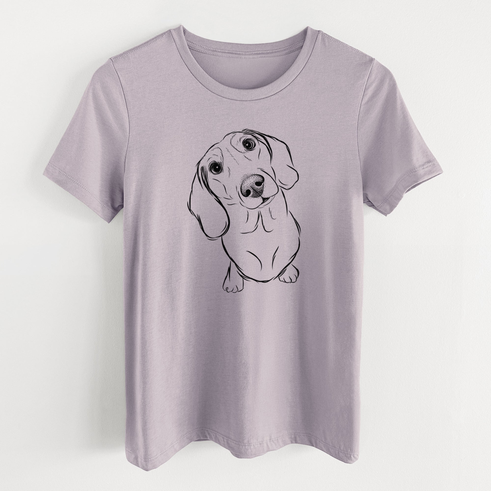 Bare Bill the Dachshund - Women's Lightweight Relaxed Fit 100% Cotton Crewneck
