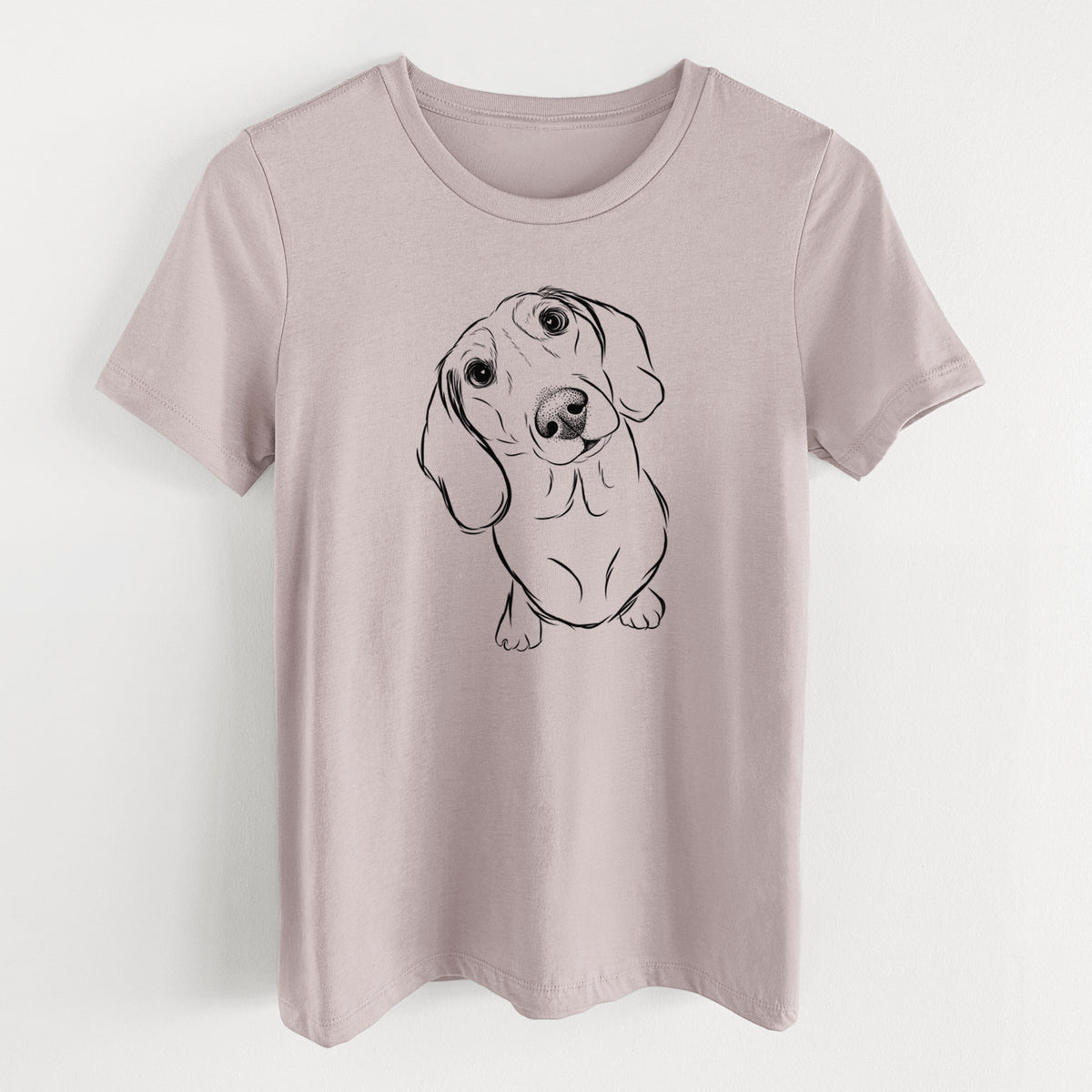 Bare Bill the Dachshund - Women's Lightweight Relaxed Fit 100% Cotton Crewneck