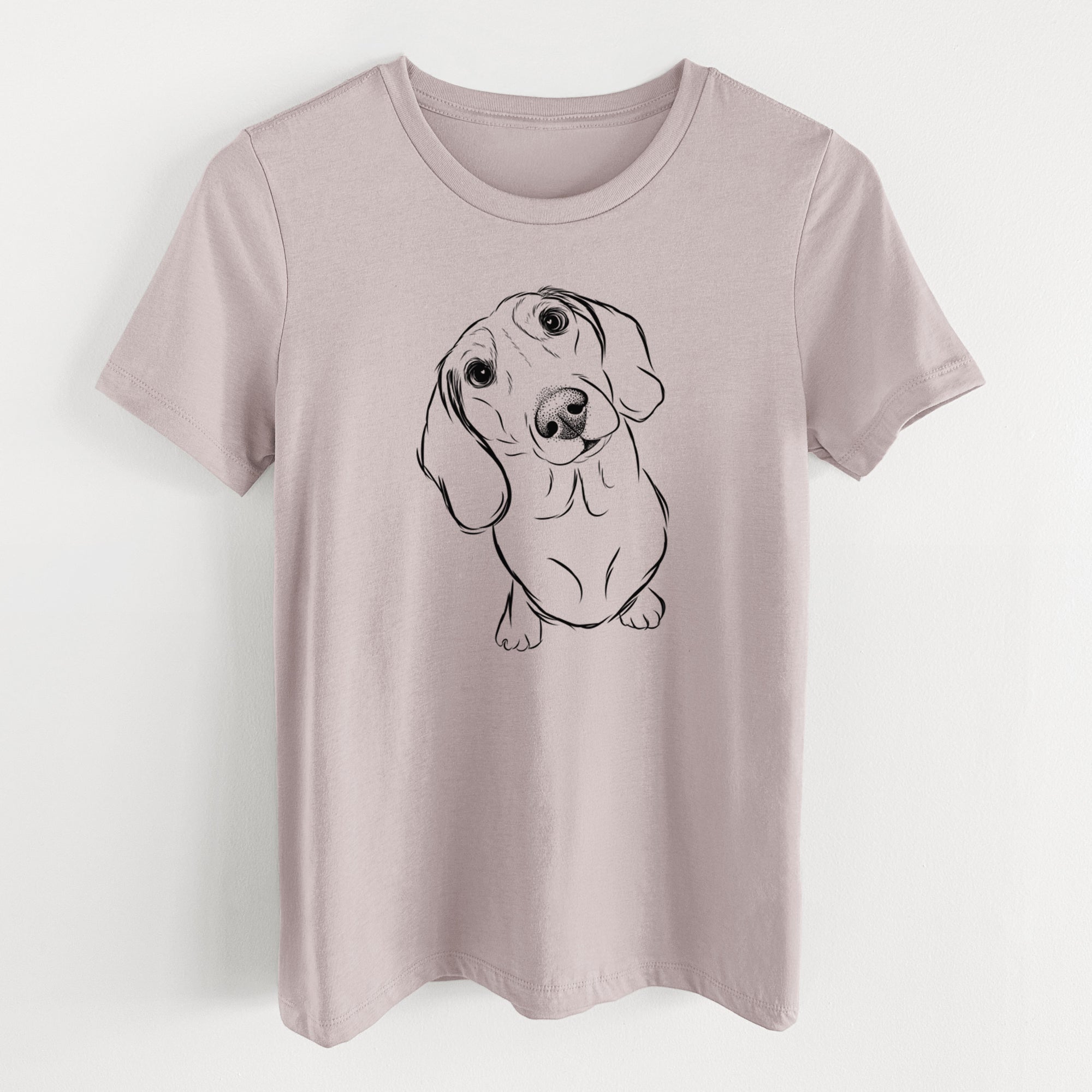 Bare Bill the Dachshund - Women's Lightweight Relaxed Fit 100% Cotton Crewneck