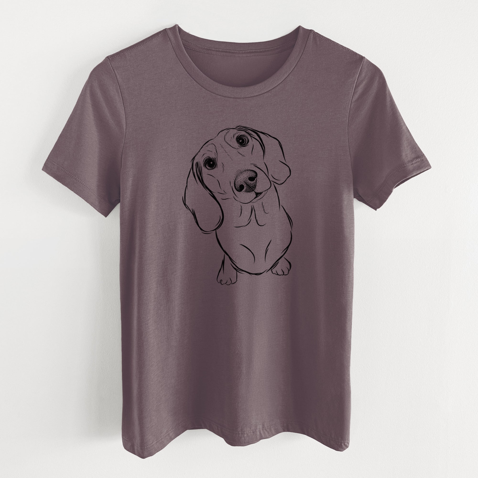 Bare Bill the Dachshund - Women's Lightweight Relaxed Fit 100% Cotton Crewneck