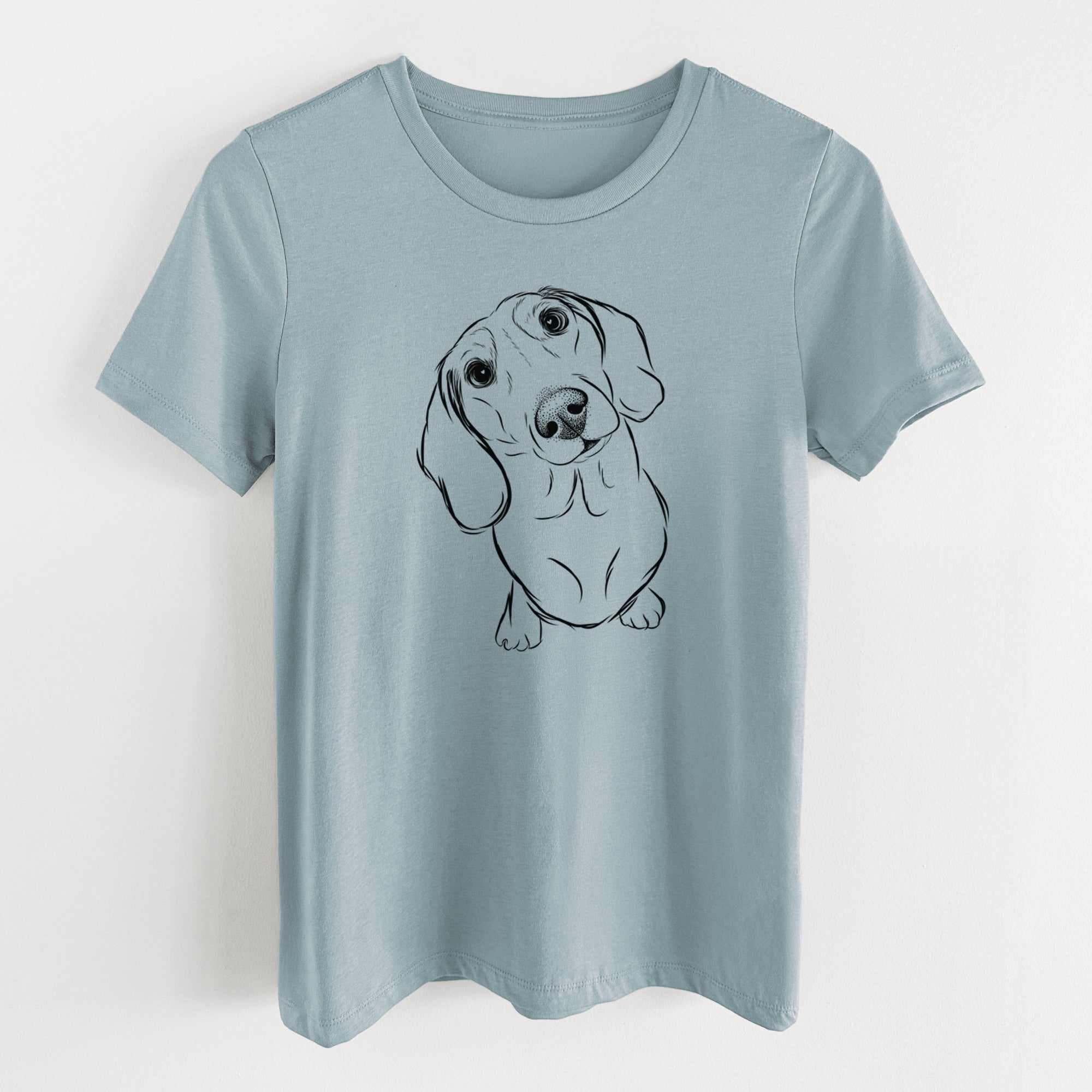 Bare Bill the Dachshund - Women's Lightweight Relaxed Fit 100% Cotton Crewneck