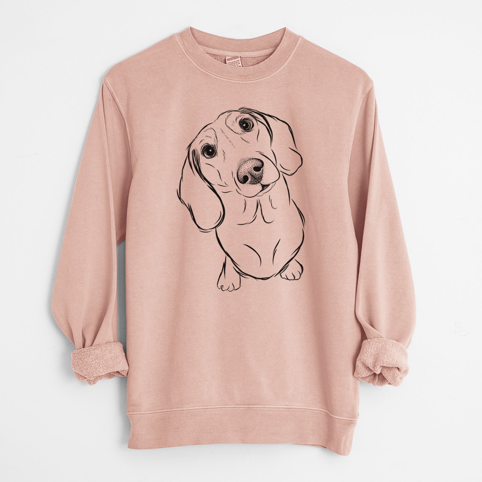 Bare Bill the Dachshund - Unisex Pigment Dyed Crew Sweatshirt