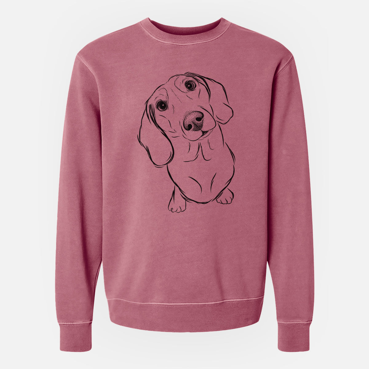 Bare Bill the Dachshund - Unisex Pigment Dyed Crew Sweatshirt
